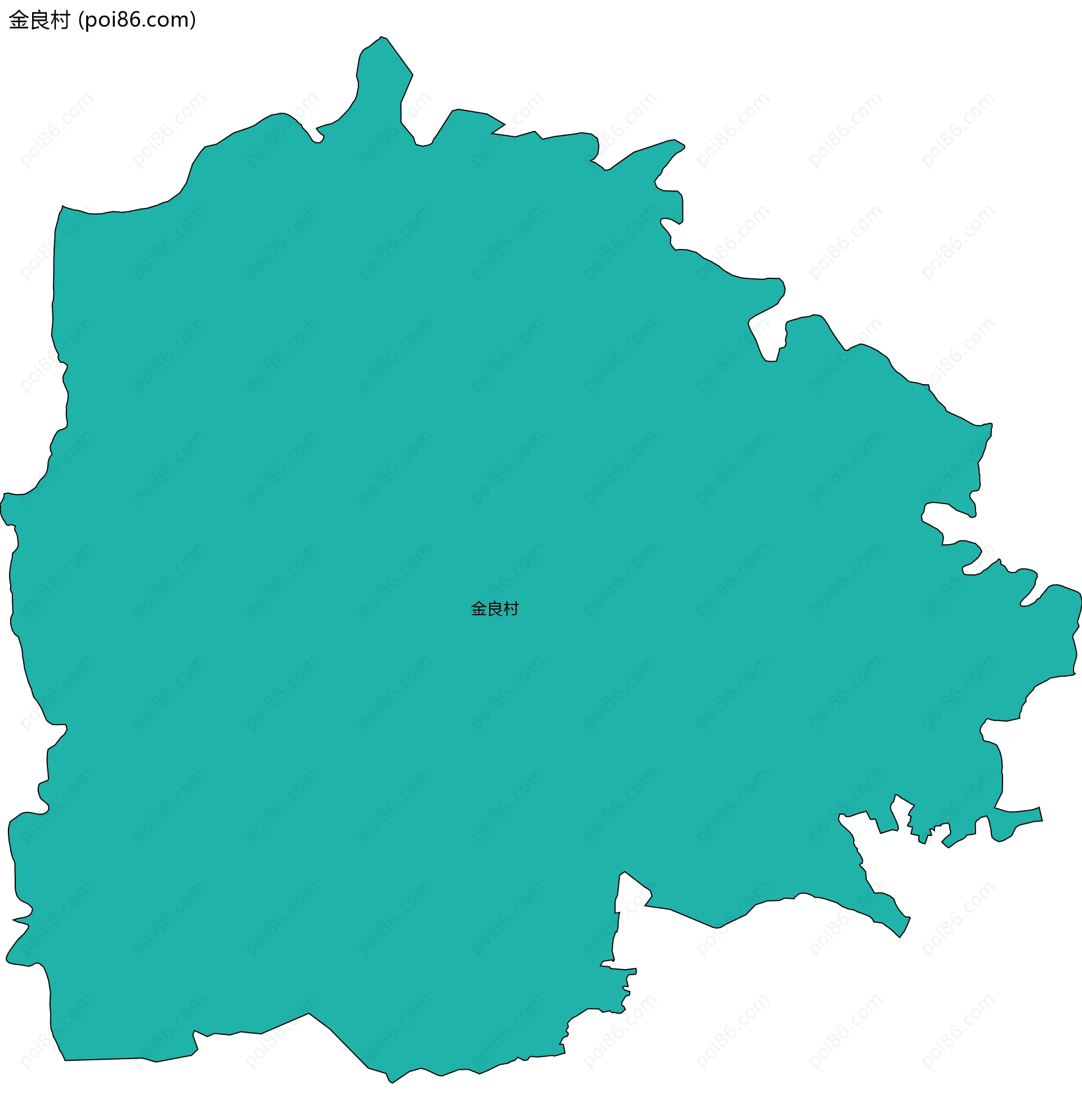 金良村边界地图