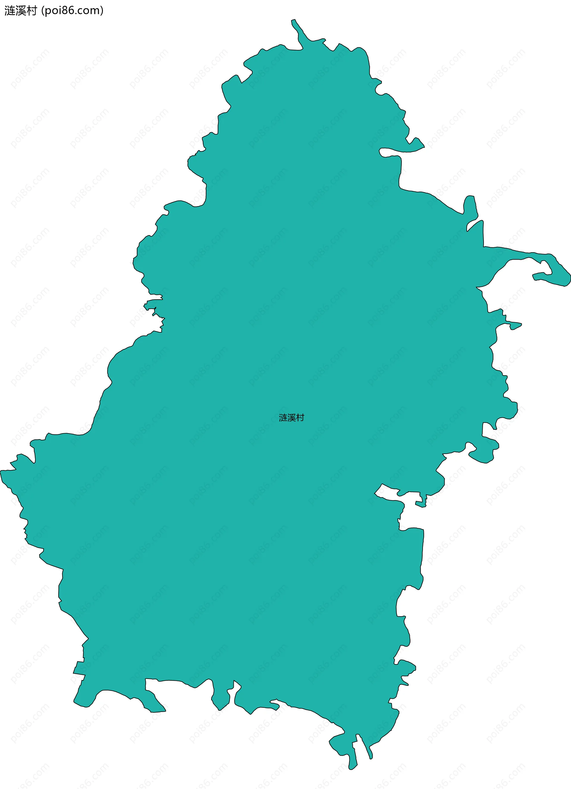涟溪村边界地图