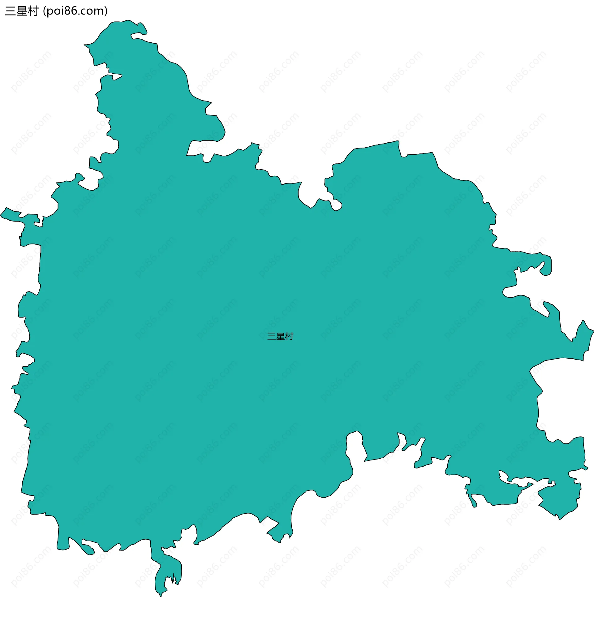 三星村边界地图