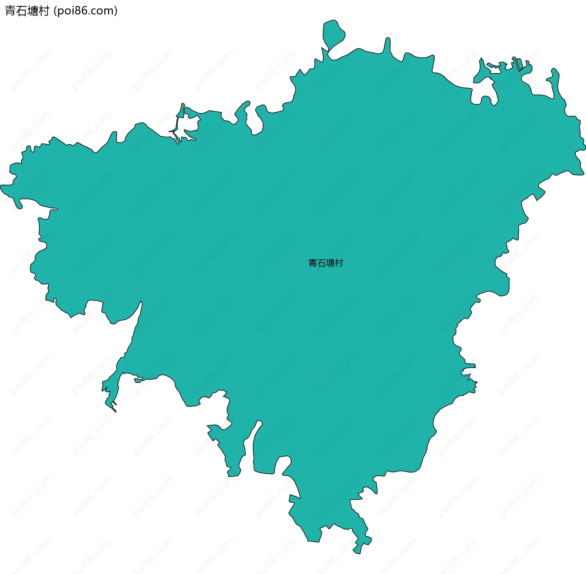 青石塘村边界地图