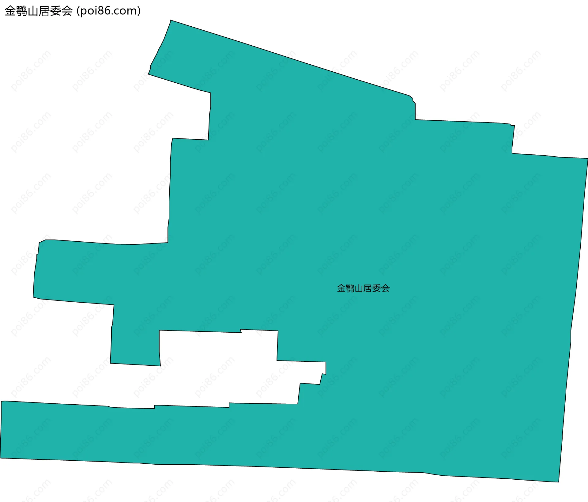 金鹗山居委会边界地图