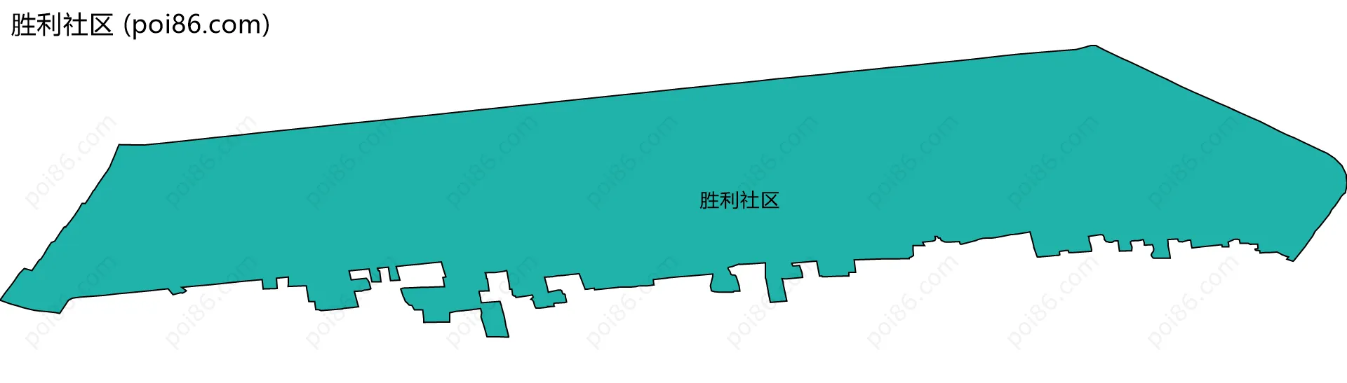 胜利社区边界地图