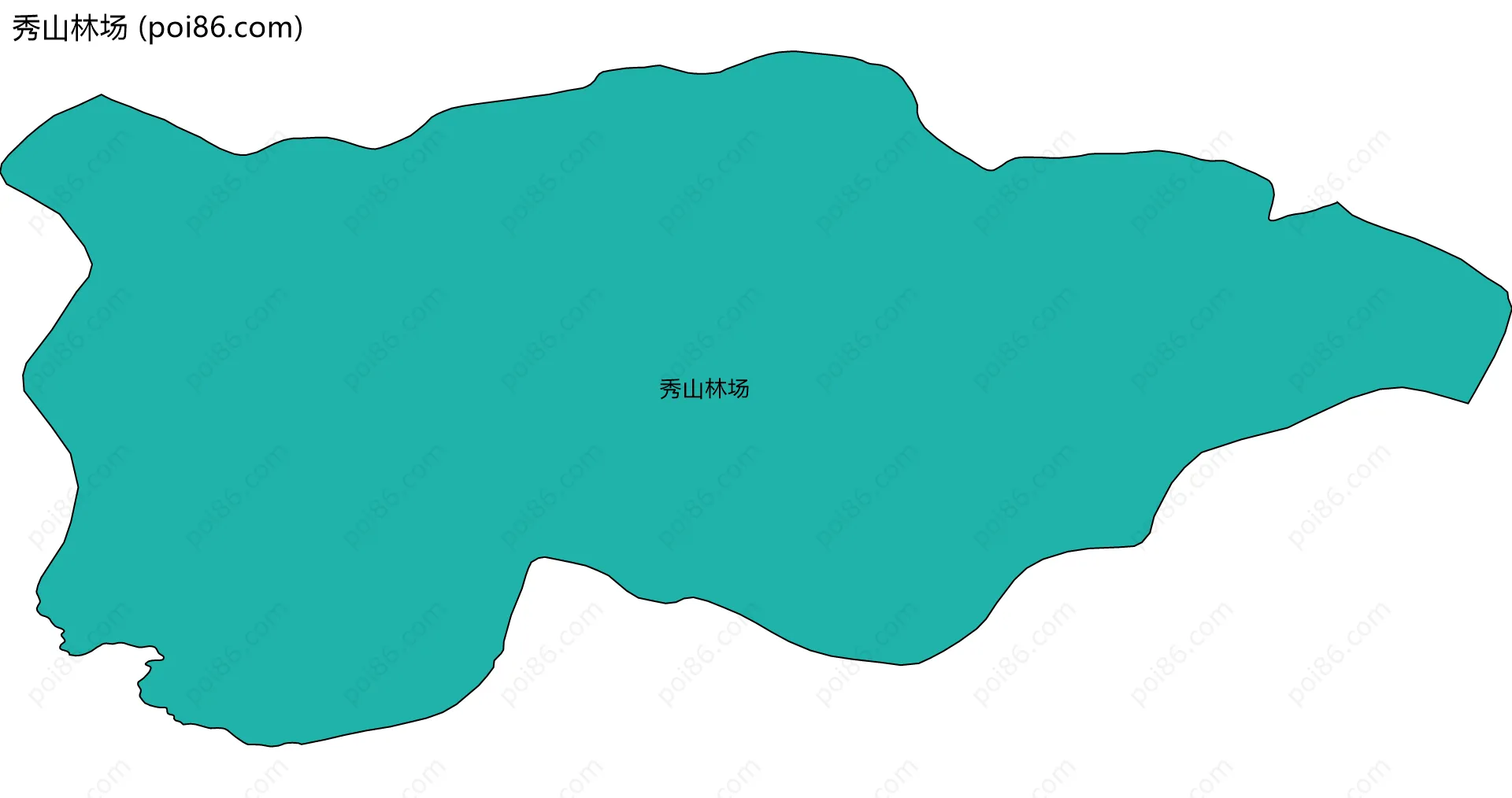 秀山林场边界地图