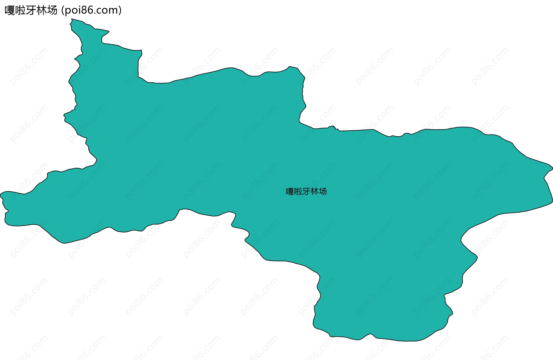 嘎啦牙林场边界地图