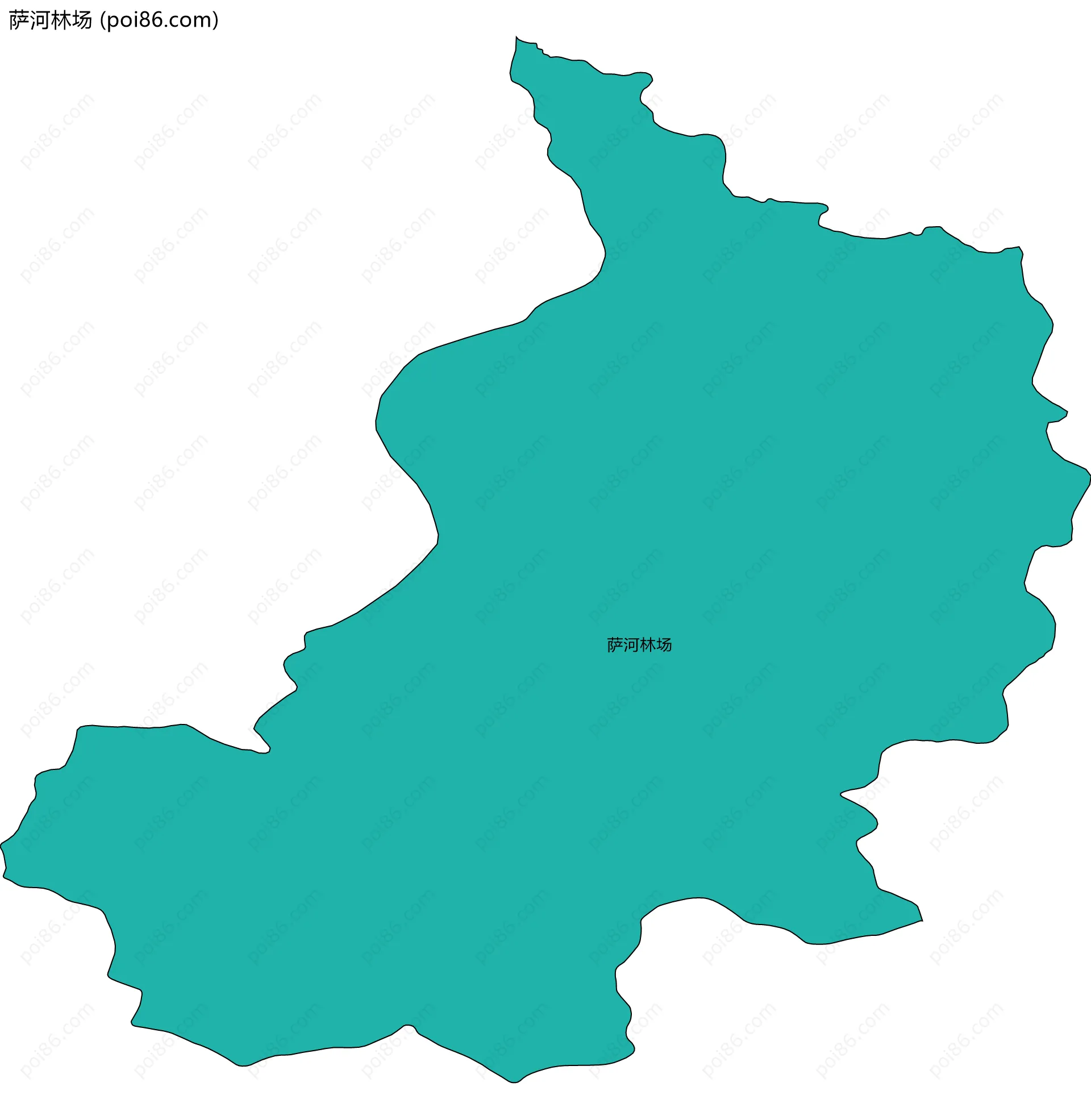 萨河林场边界地图