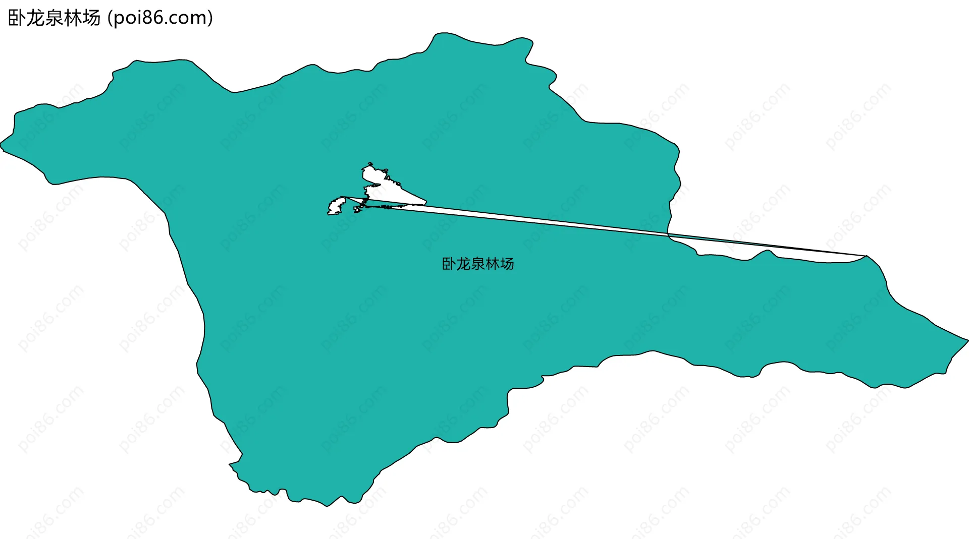 卧龙泉林场边界地图