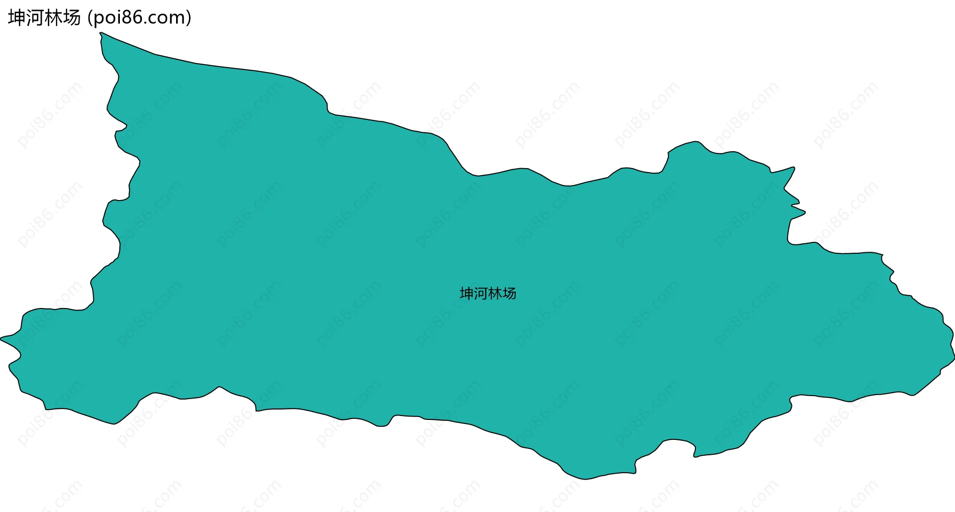 坤河林场边界地图