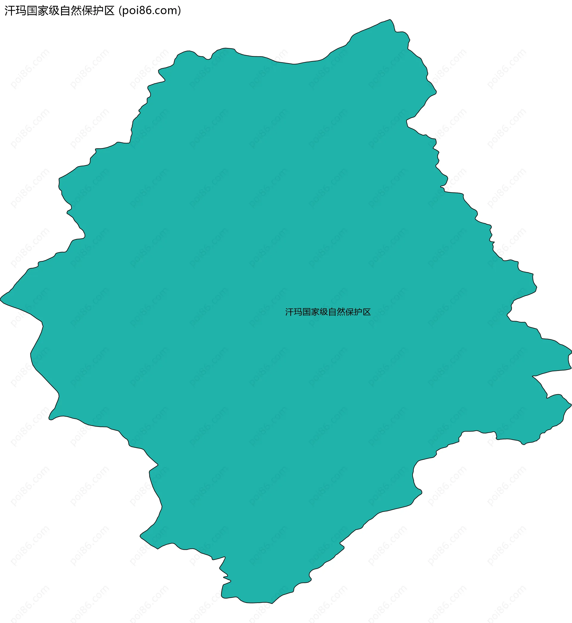 汗玛国家级自然保护区边界地图