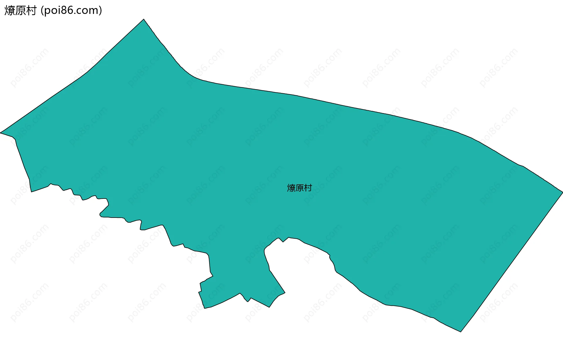 燎原村边界地图