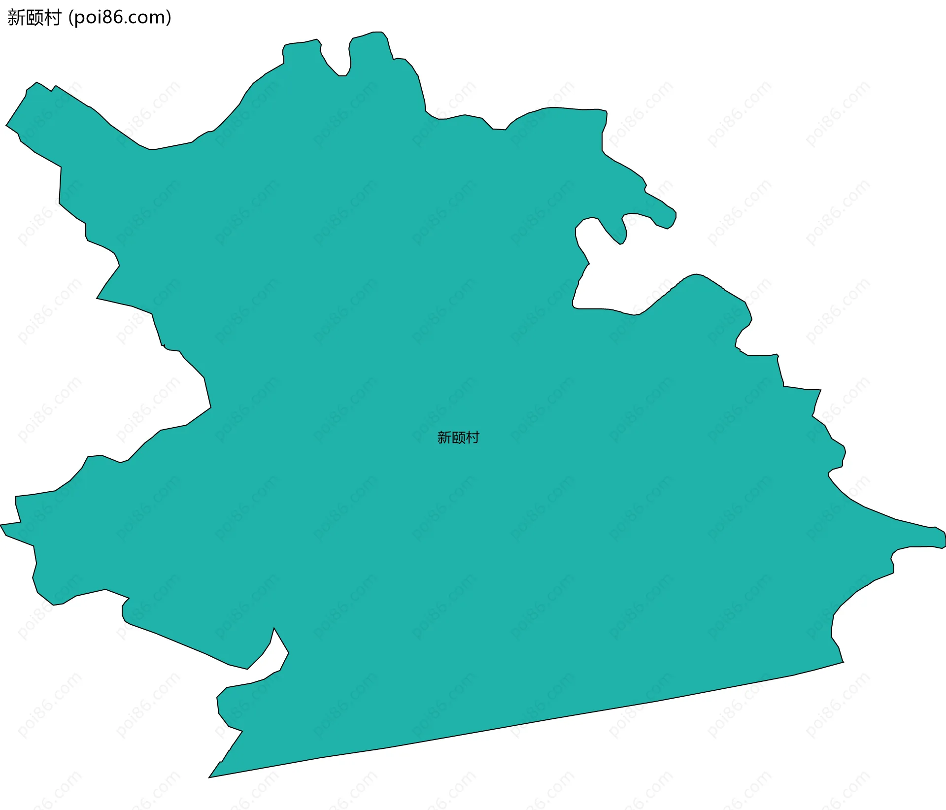 新颐村边界地图