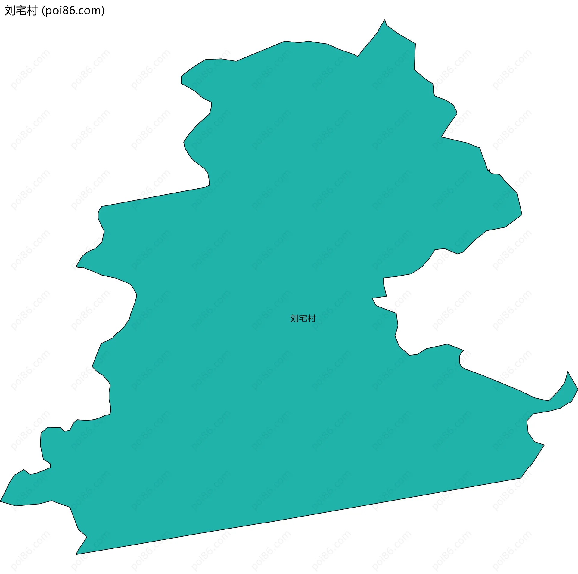 刘宅村边界地图