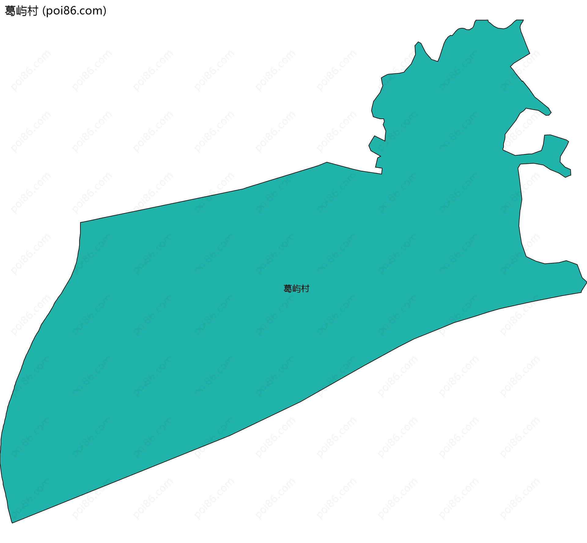 葛屿村边界地图