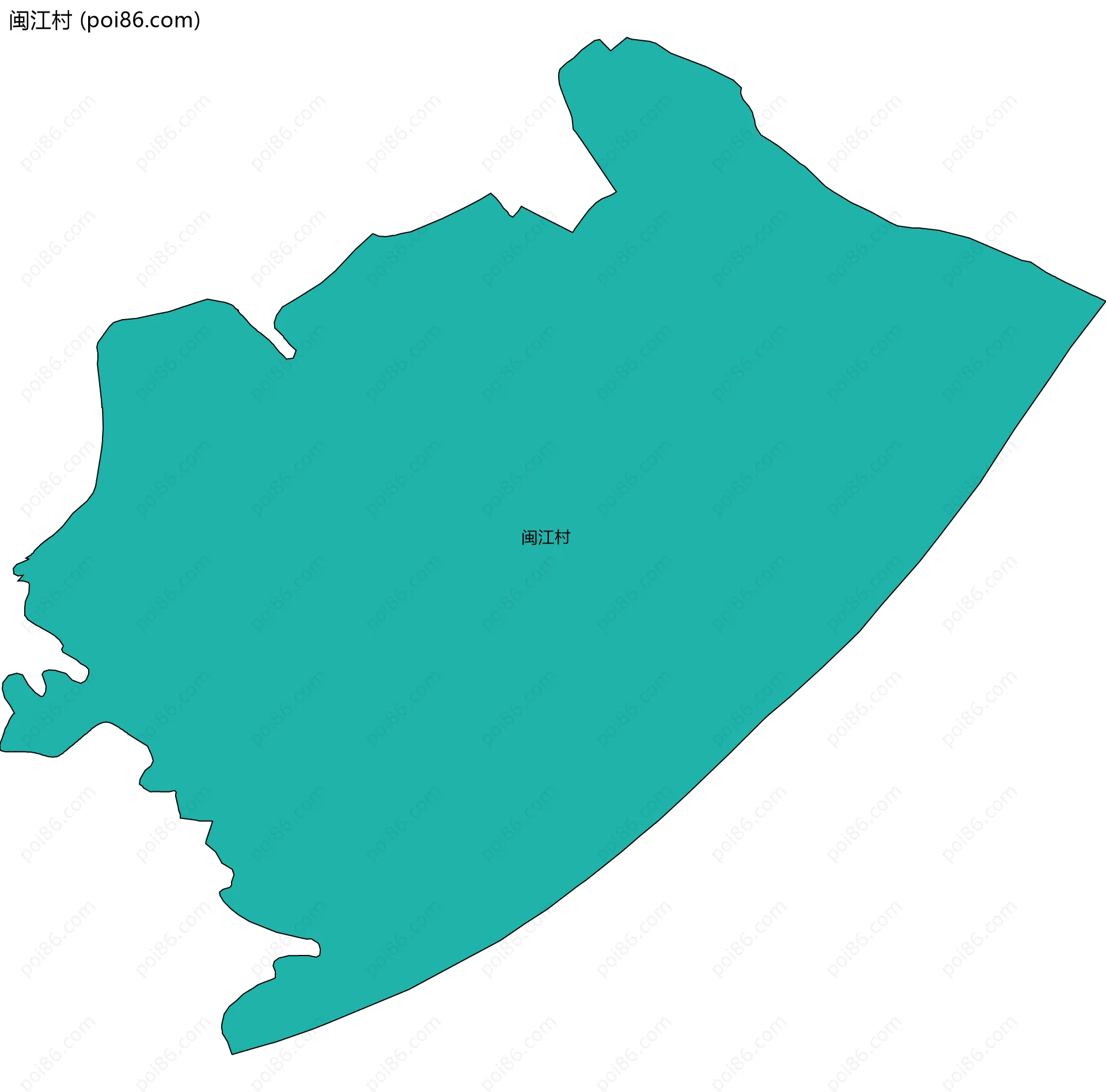 闽江村边界地图