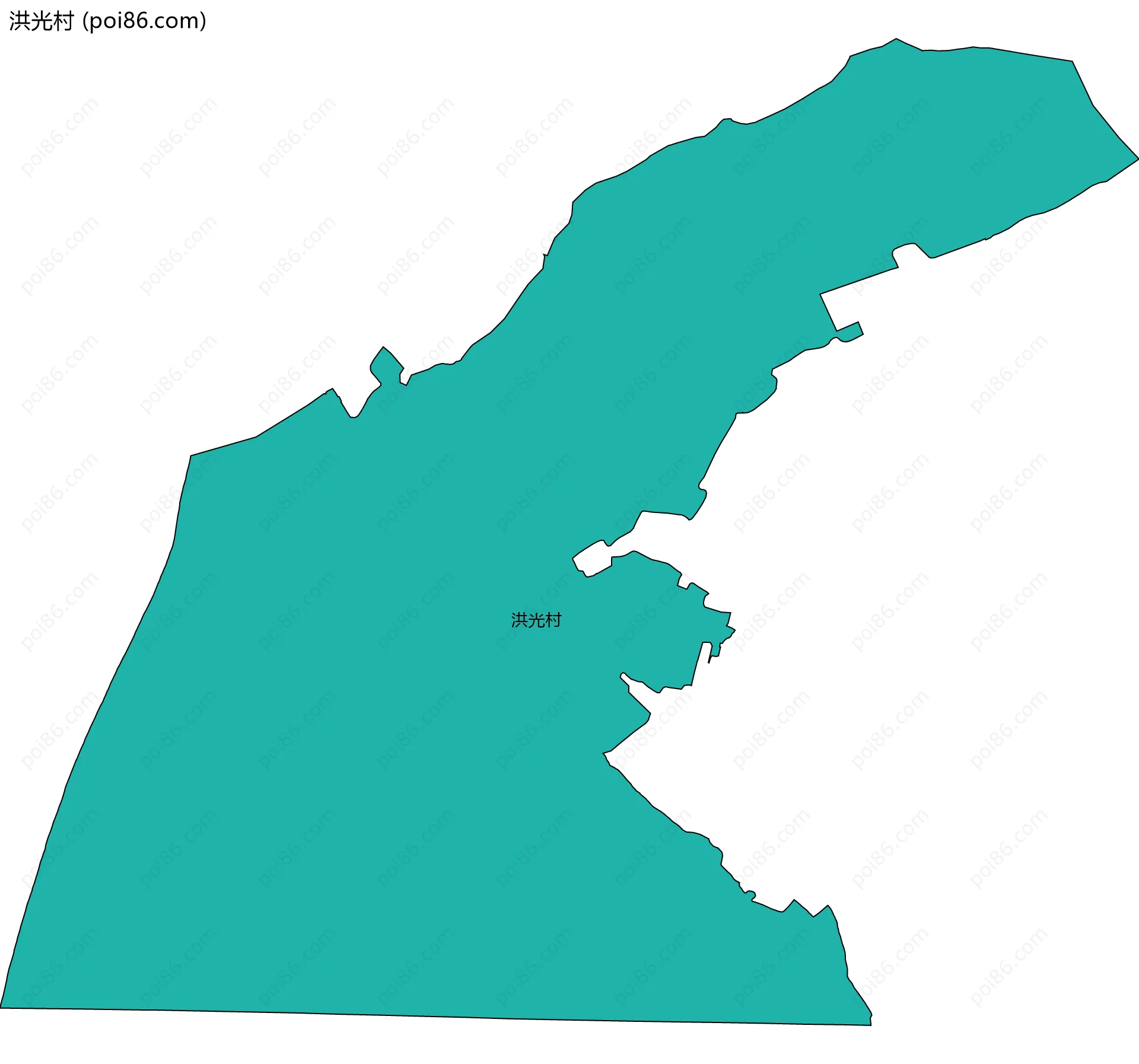 洪光村边界地图