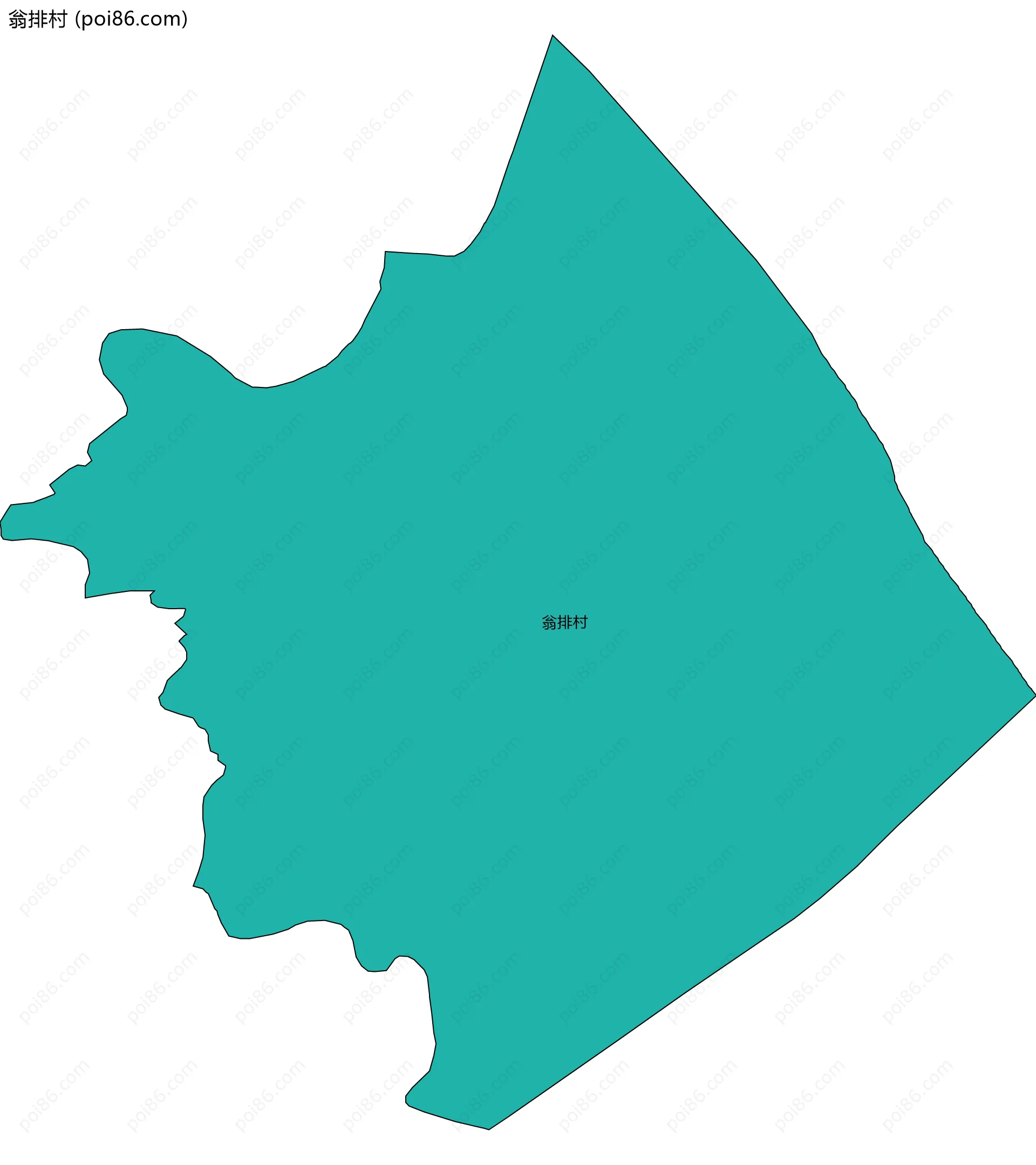 翁排村边界地图