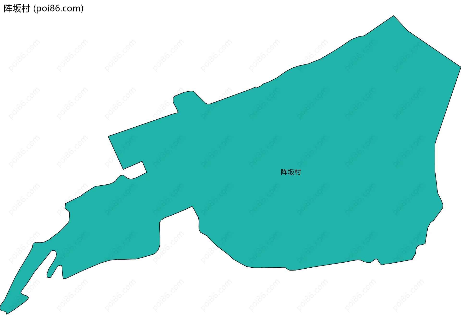 阵坂村边界地图