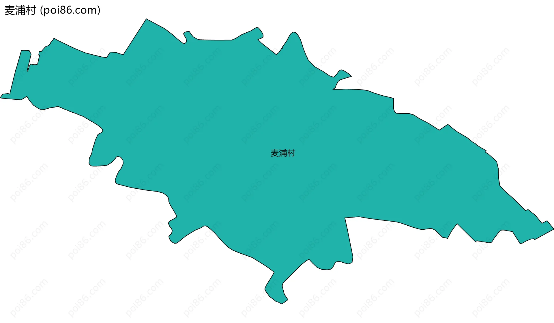 麦浦村边界地图