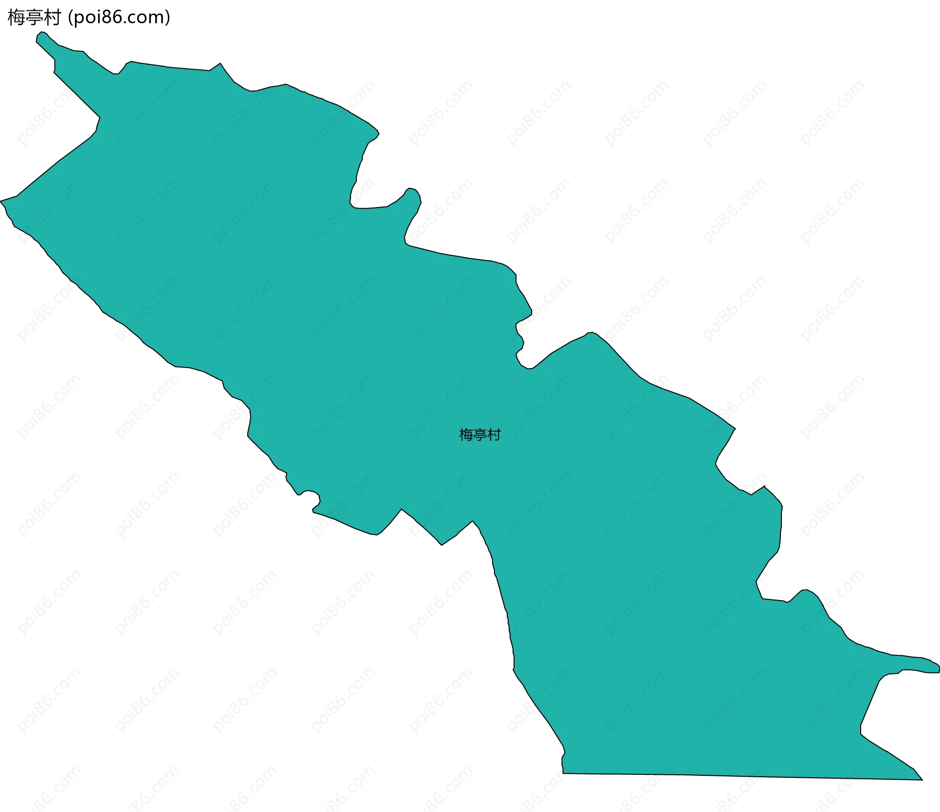 梅亭村边界地图
