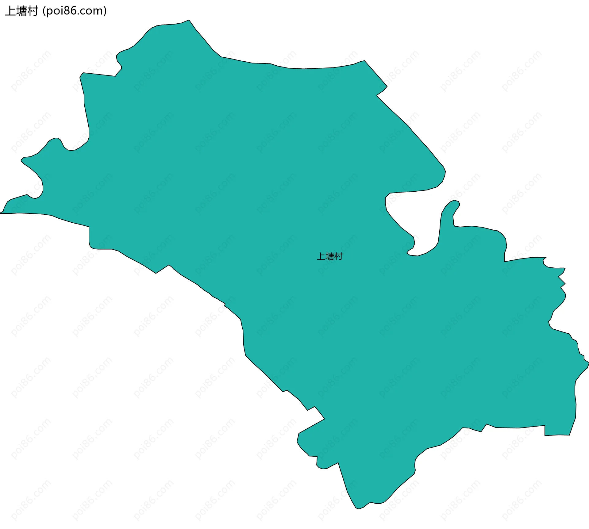 上塘村边界地图