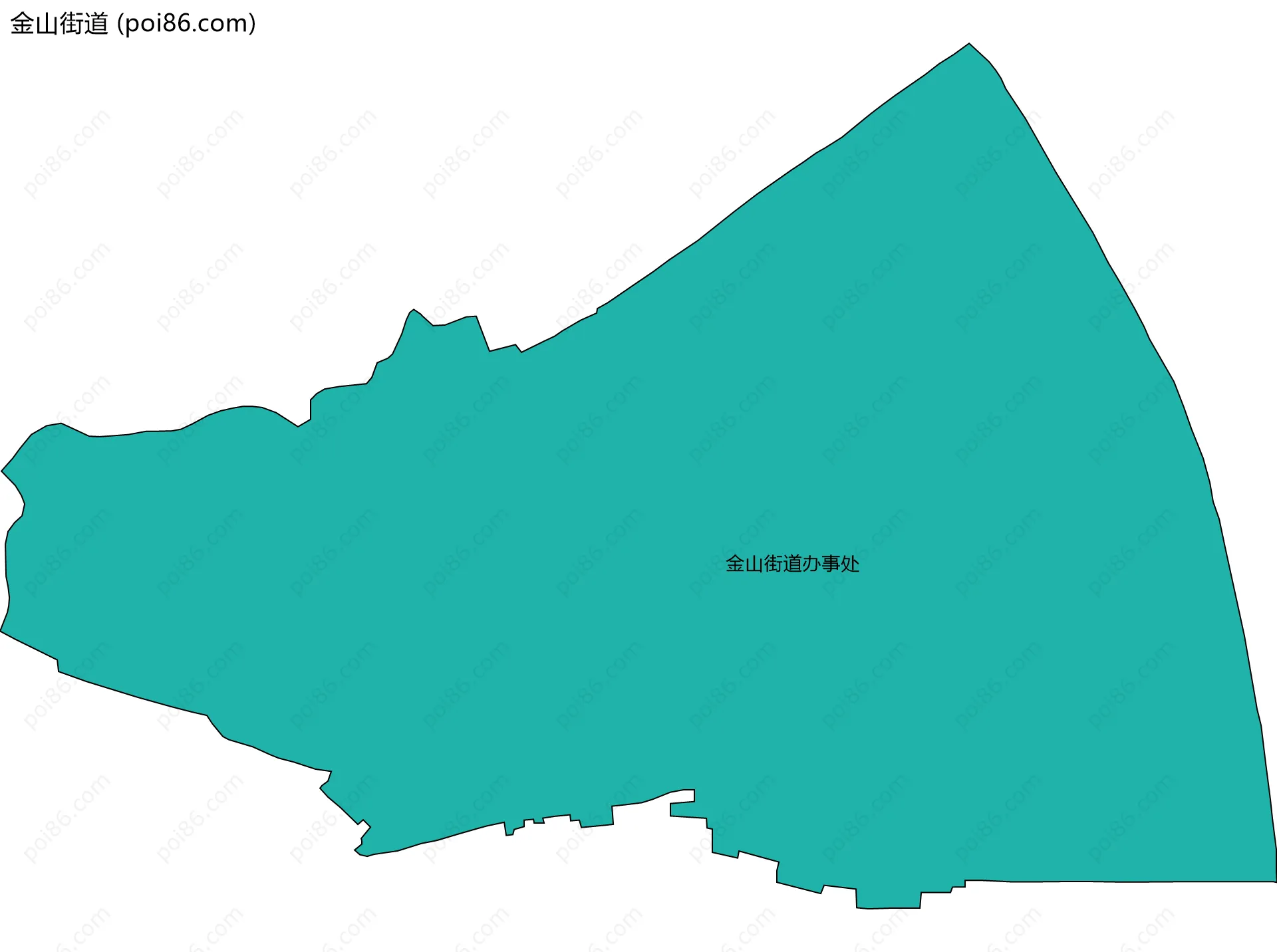 金山街道边界地图(五级行政区划)