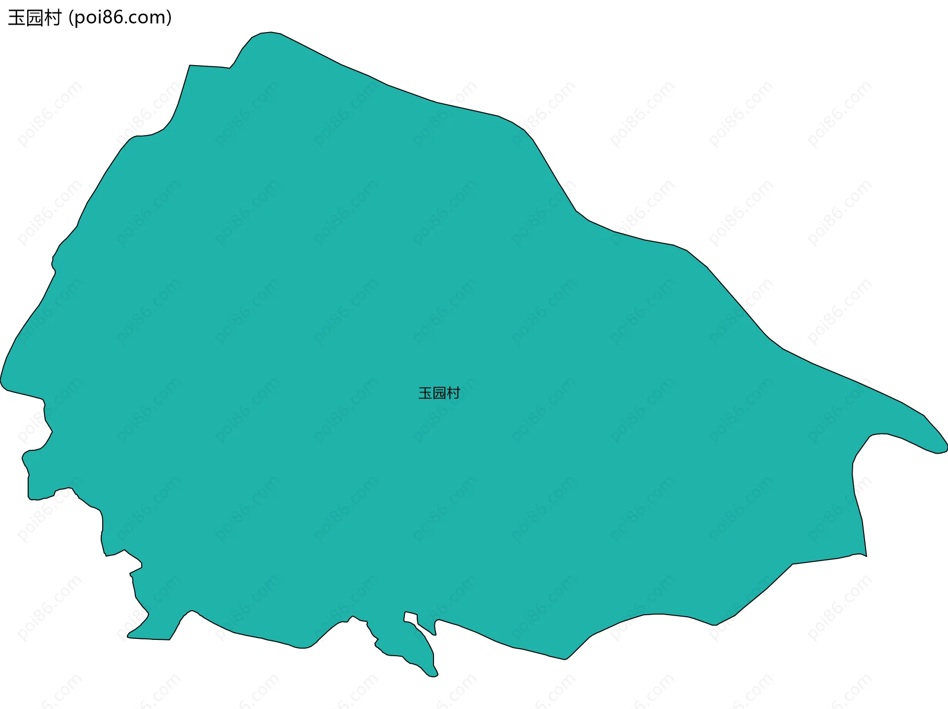 玉园村边界地图