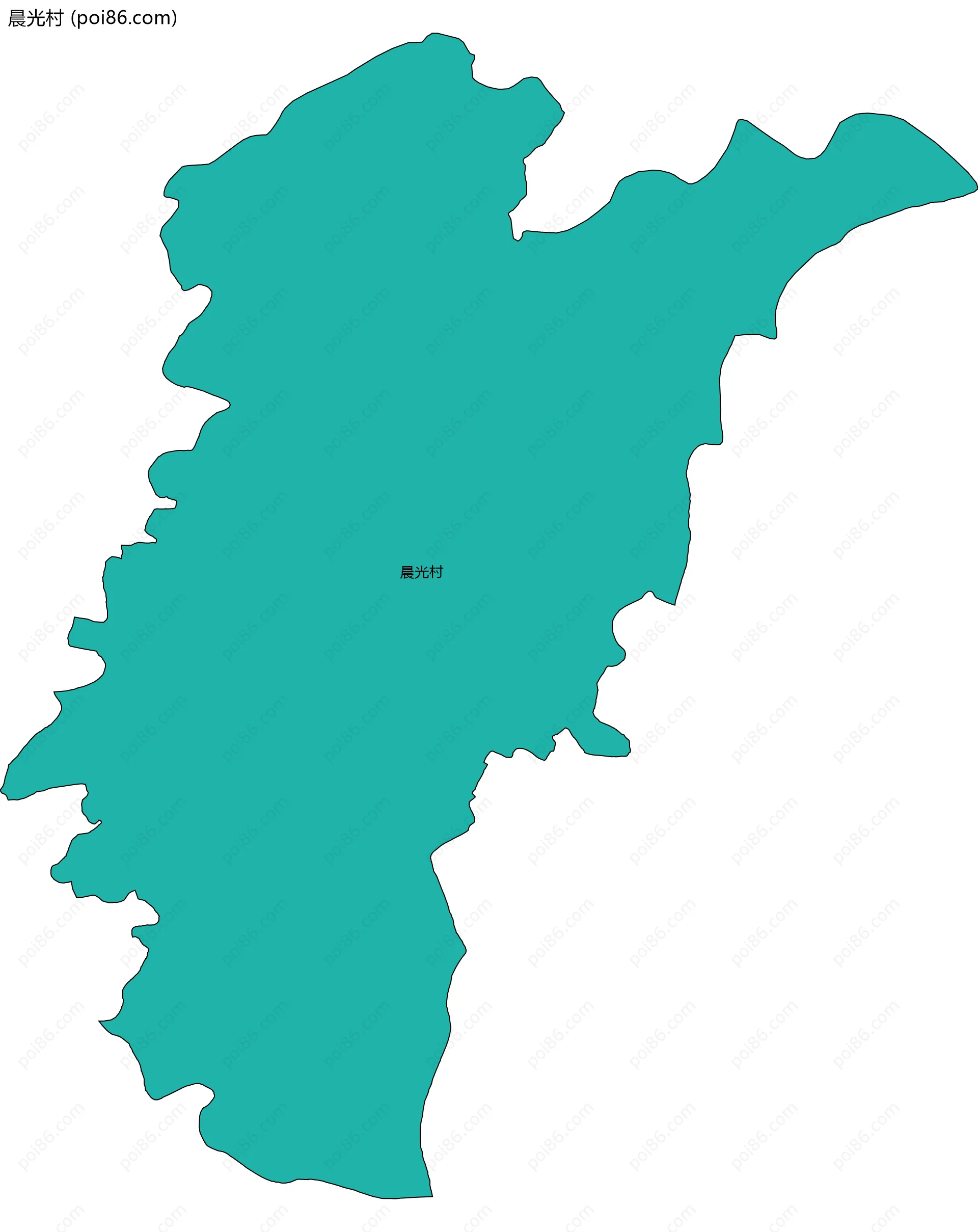 晨光村边界地图