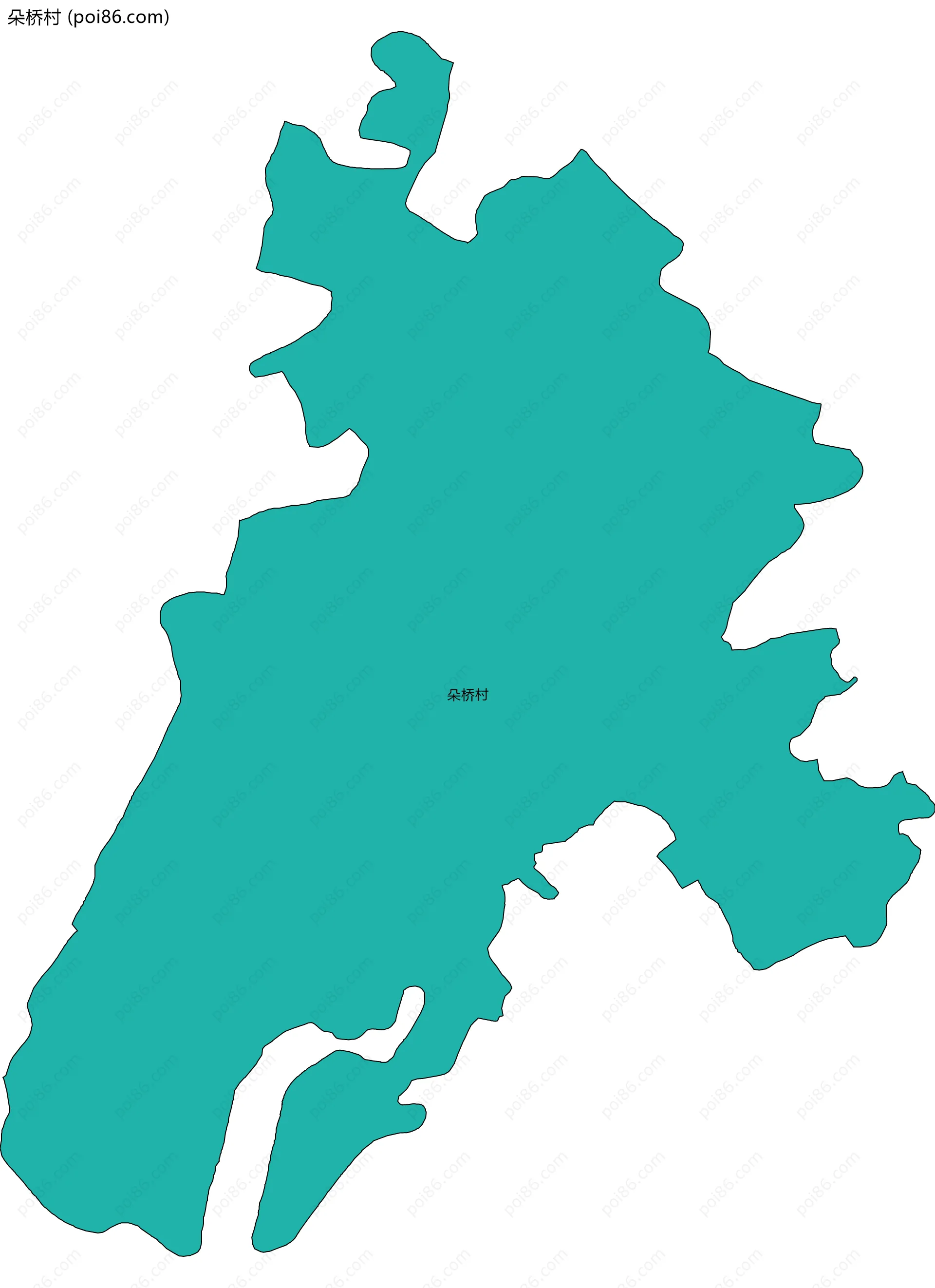 朵桥村边界地图