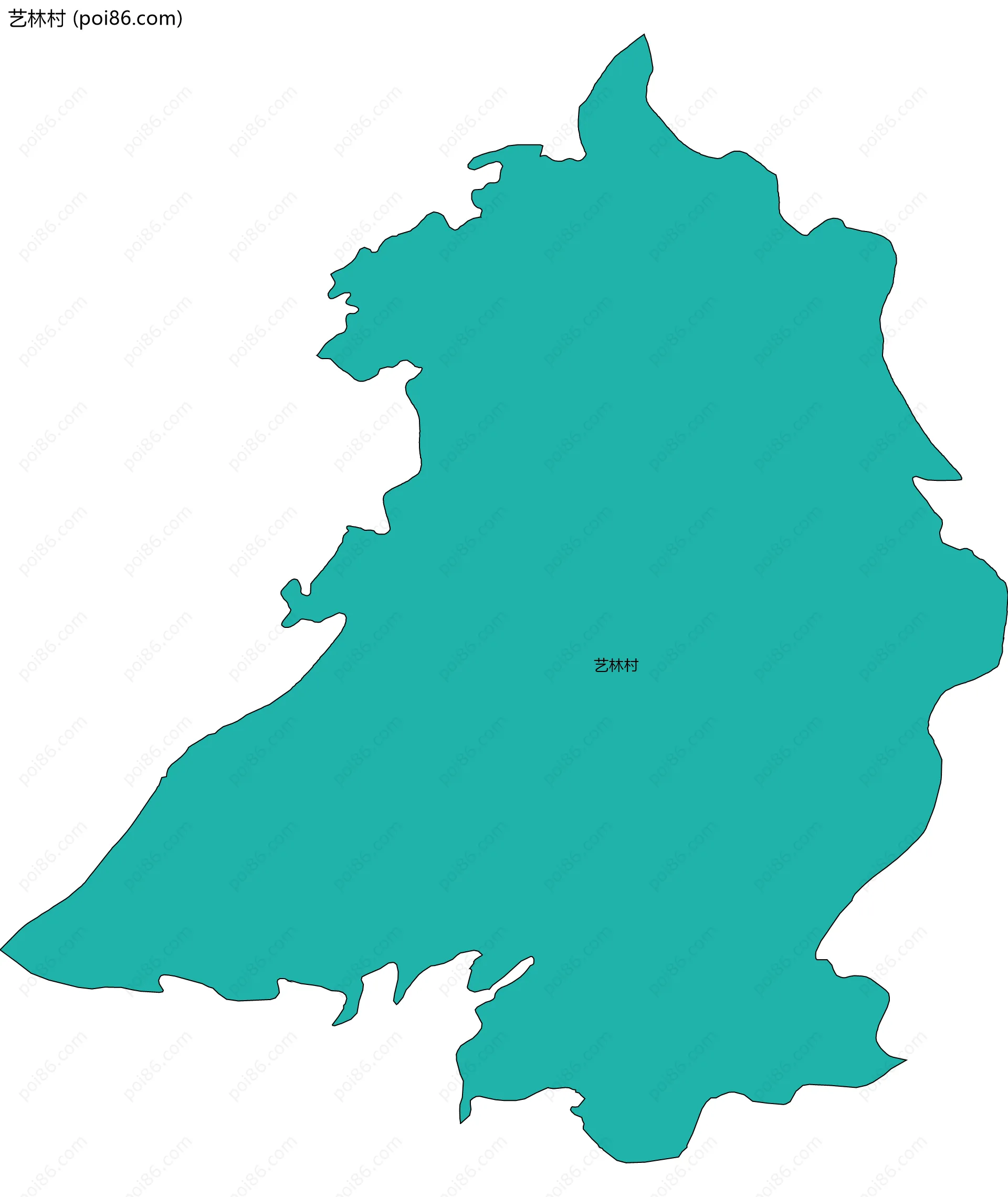 艺林村边界地图