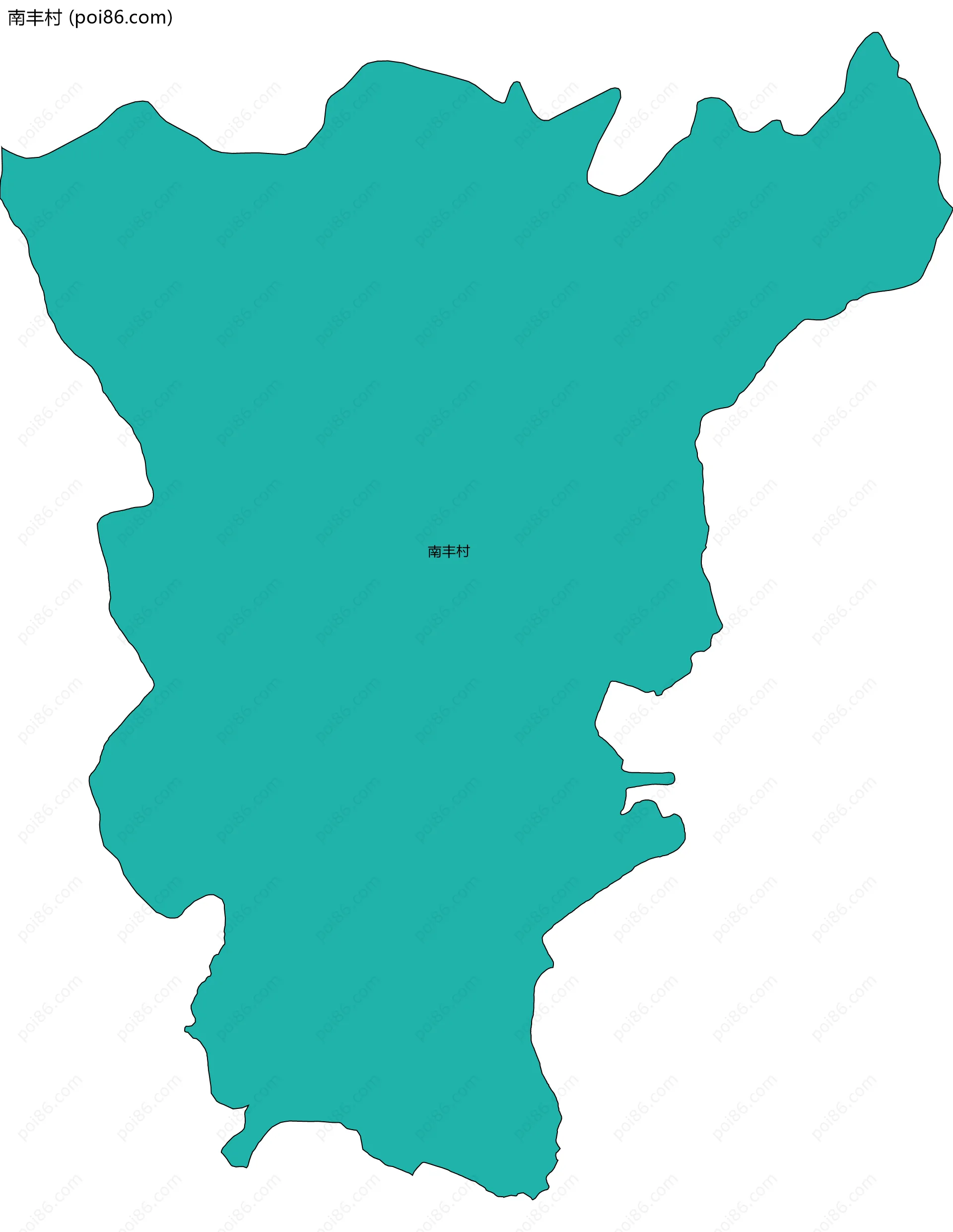 南丰村边界地图