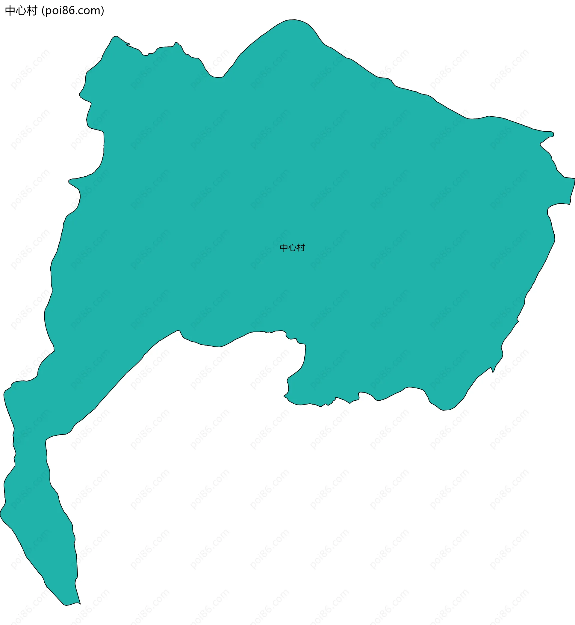 中心村边界地图