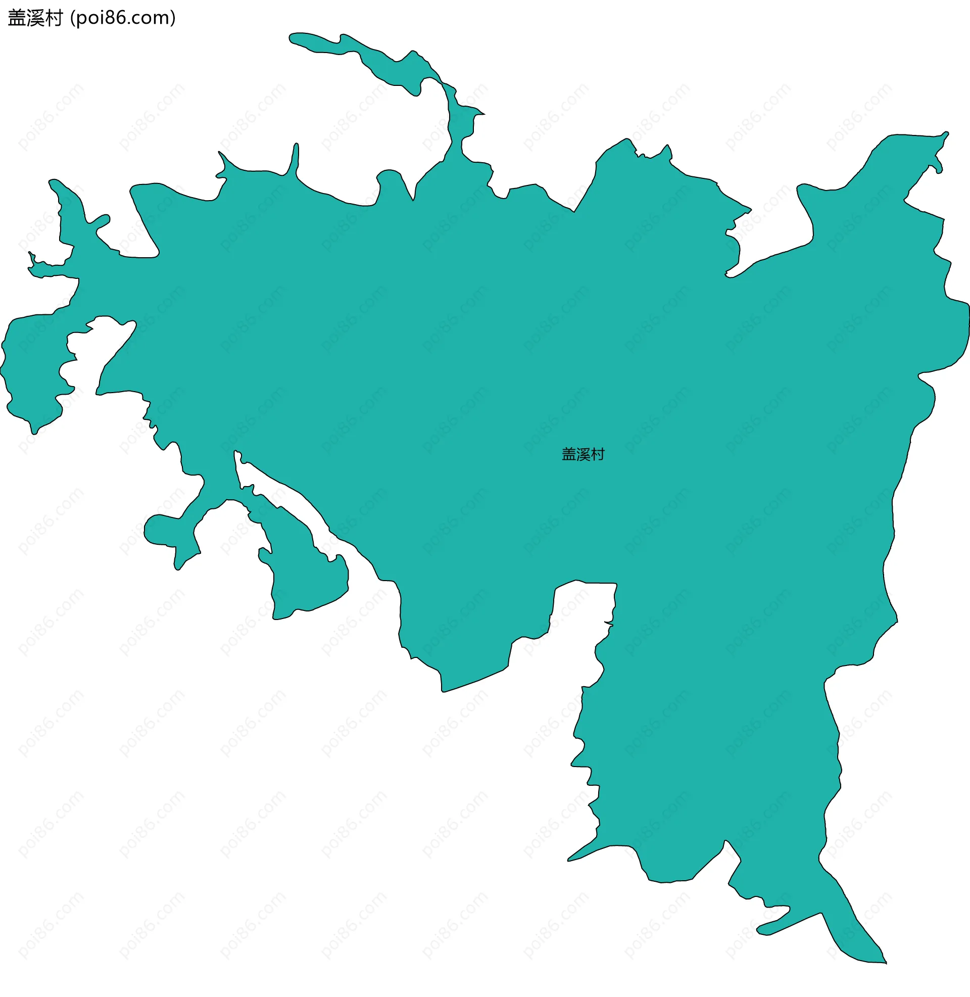 盖溪村边界地图