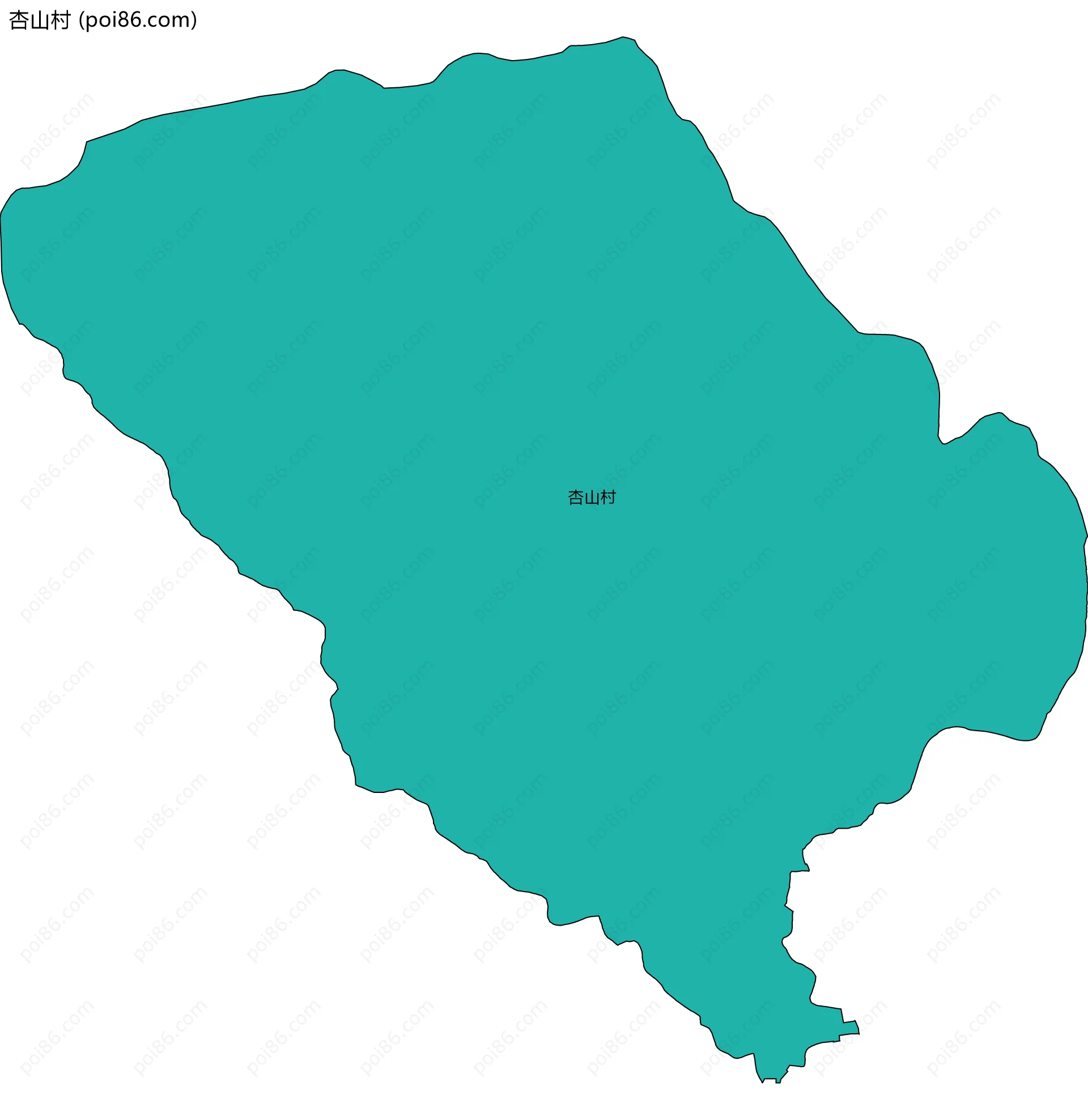 杏山村边界地图