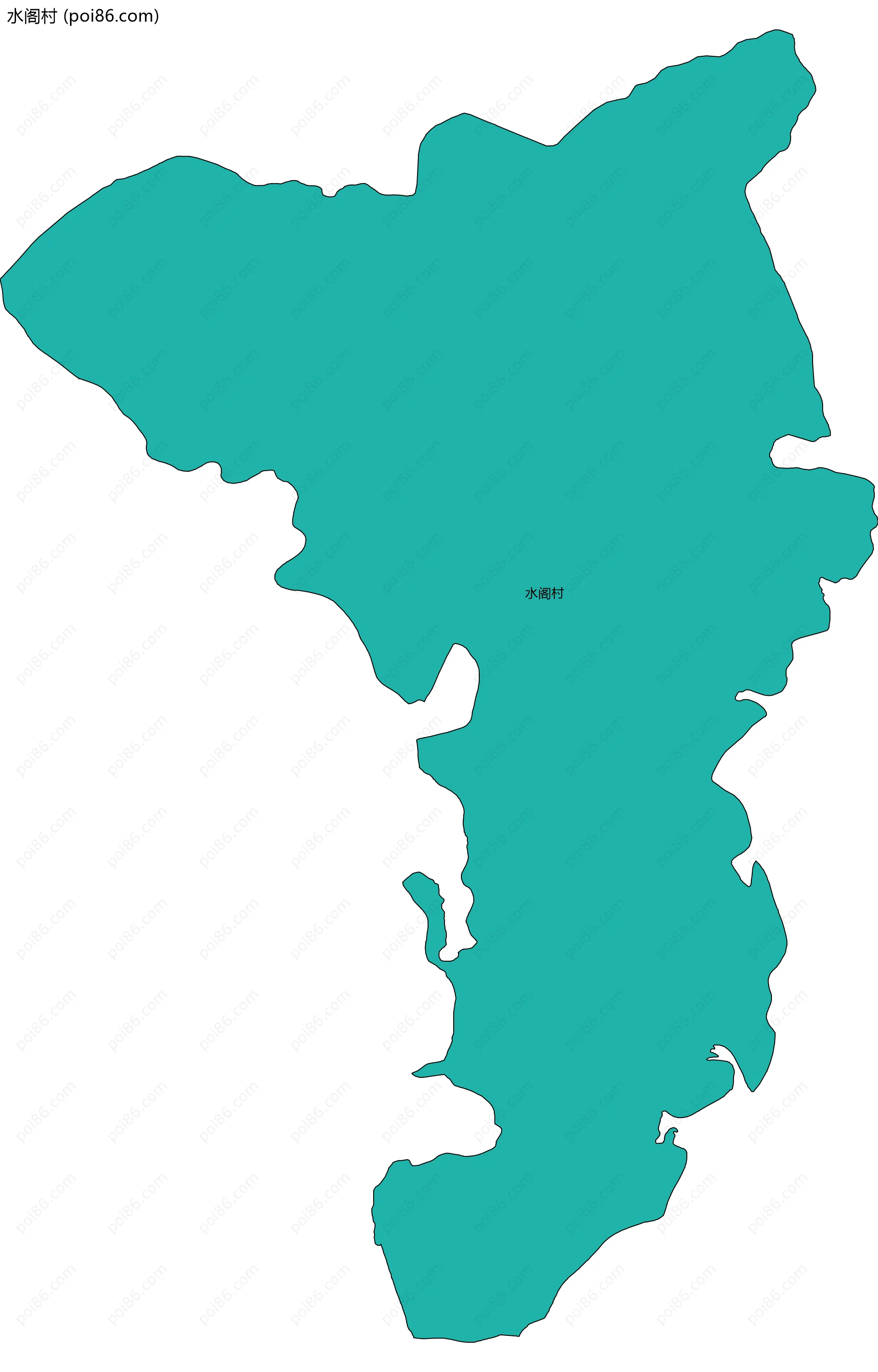 水阁村边界地图