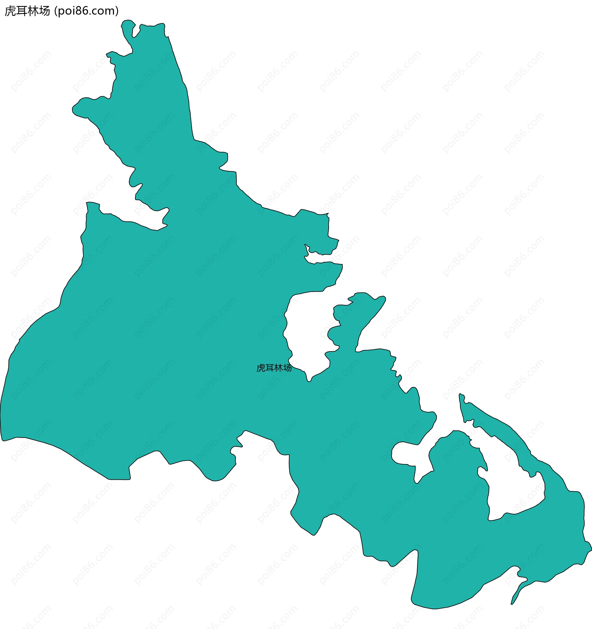 虎耳林场边界地图