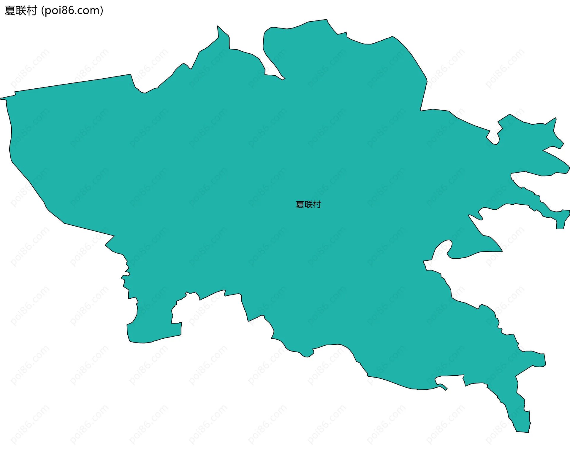 夏联村边界地图