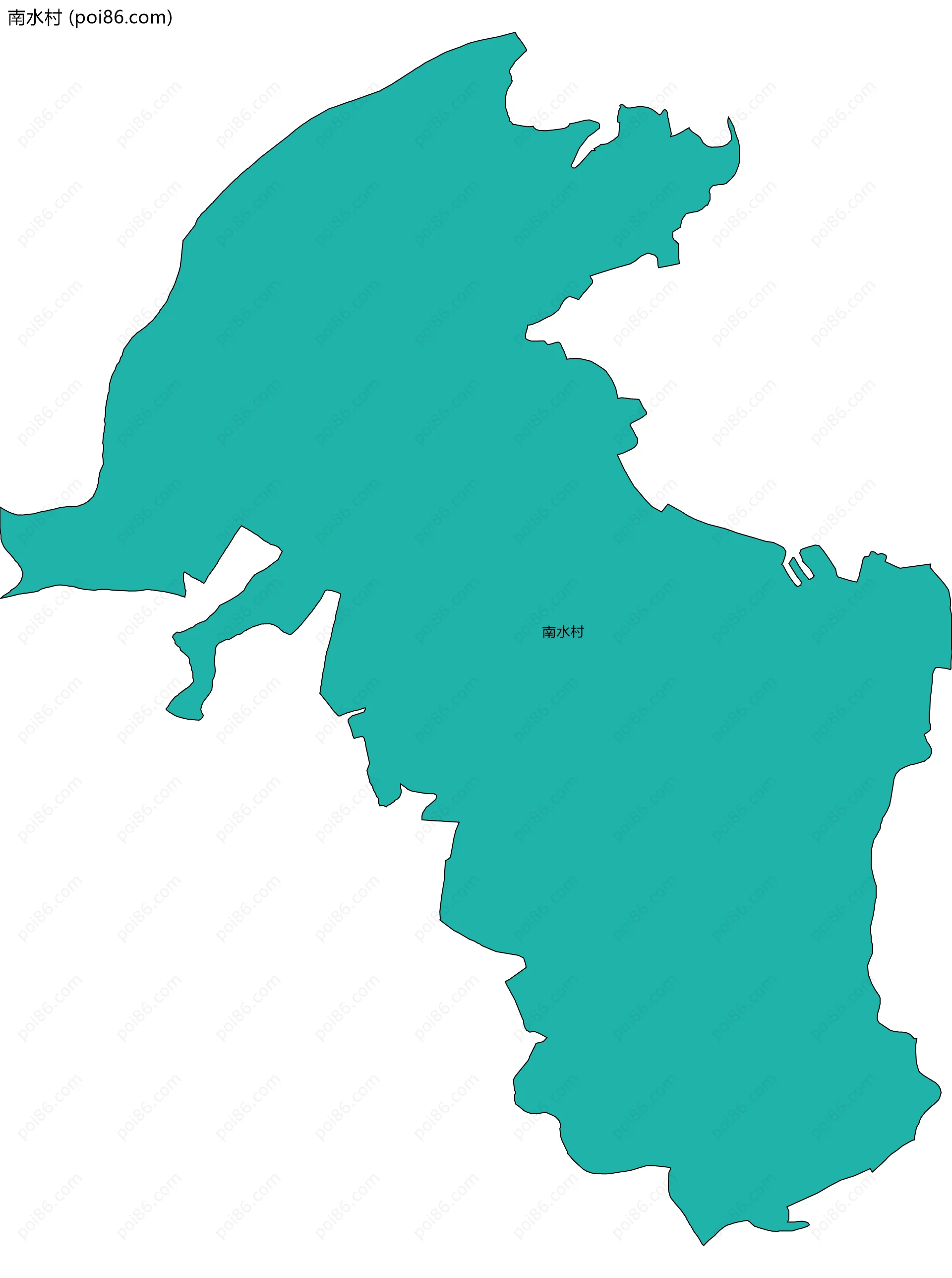 南水村边界地图