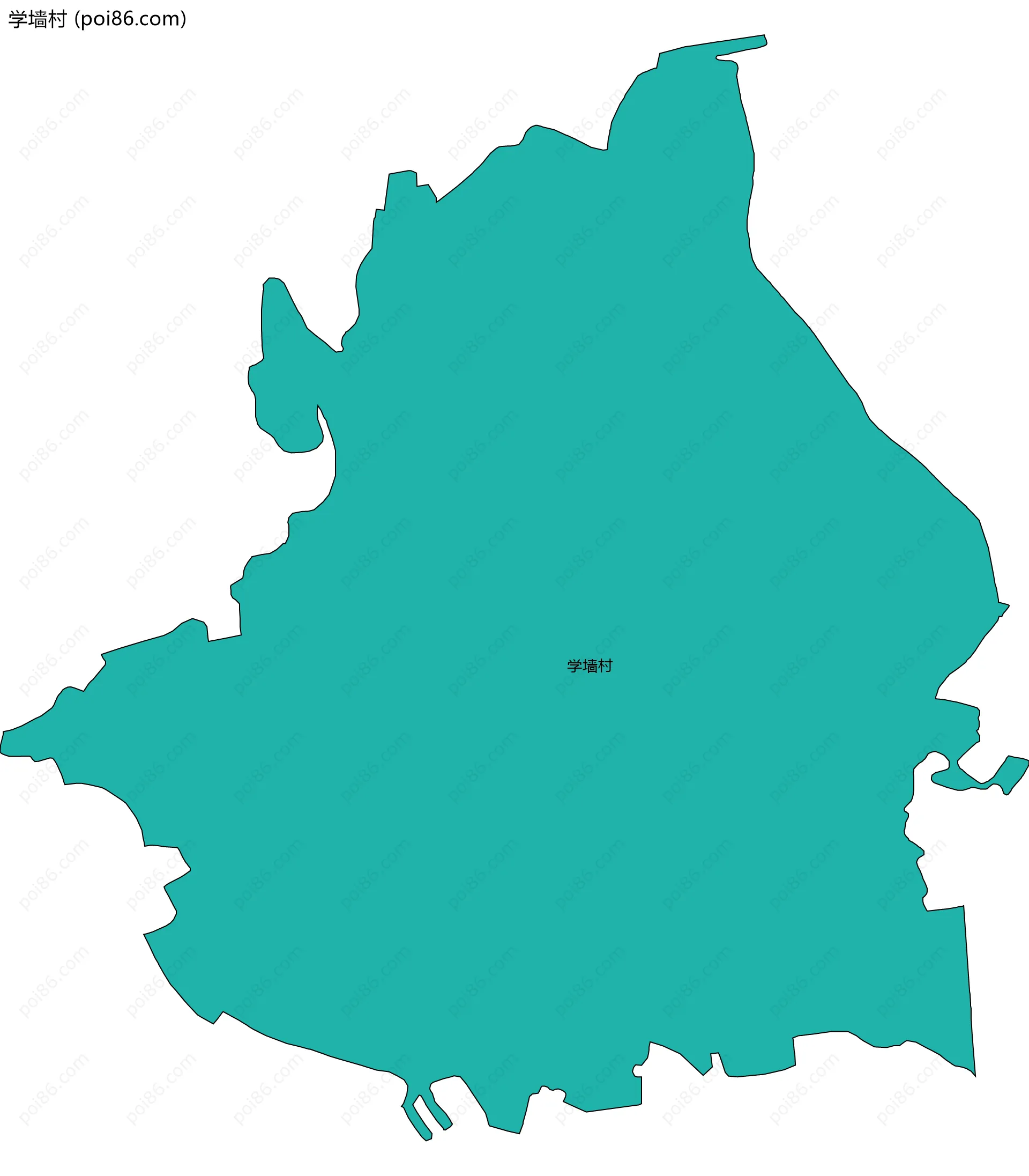 学墙村边界地图