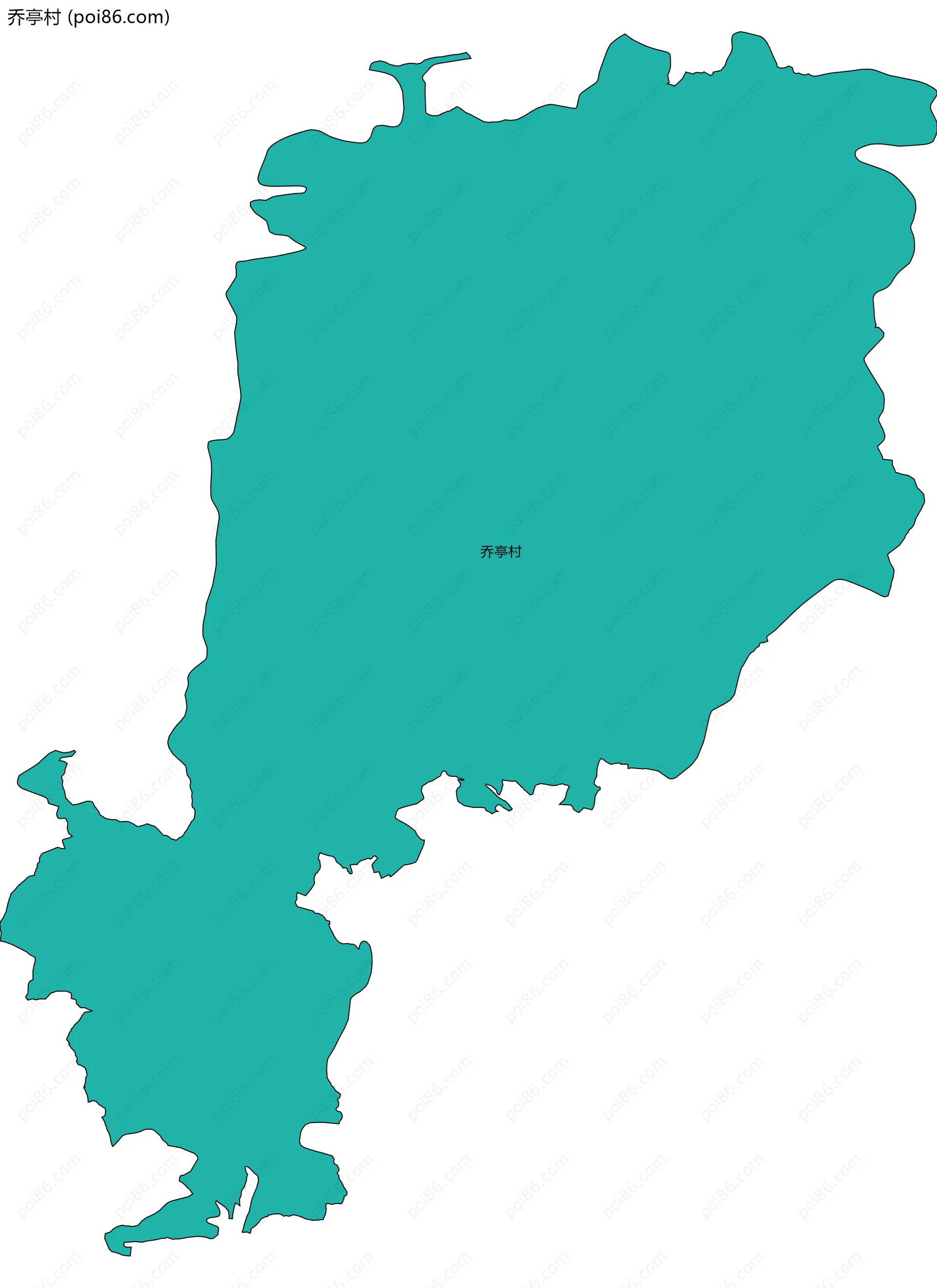 乔亭村边界地图