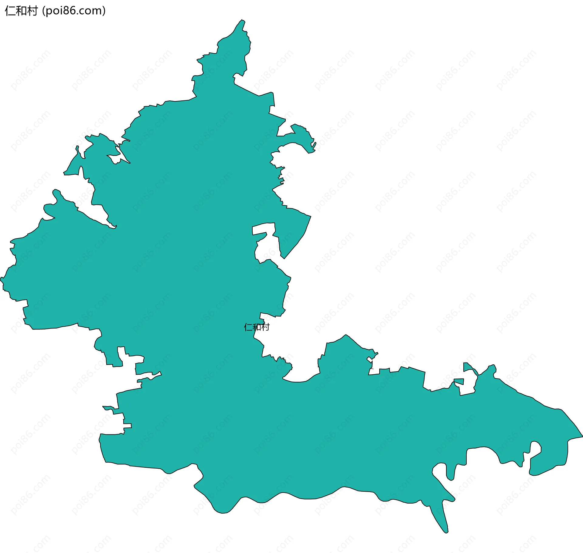 仁和村边界地图