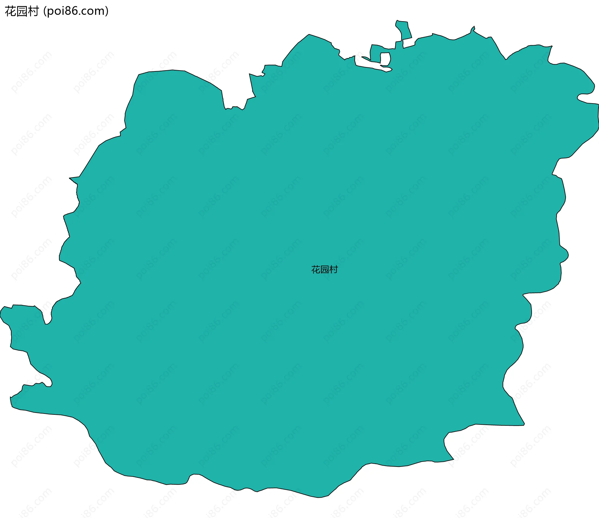 花园村边界地图