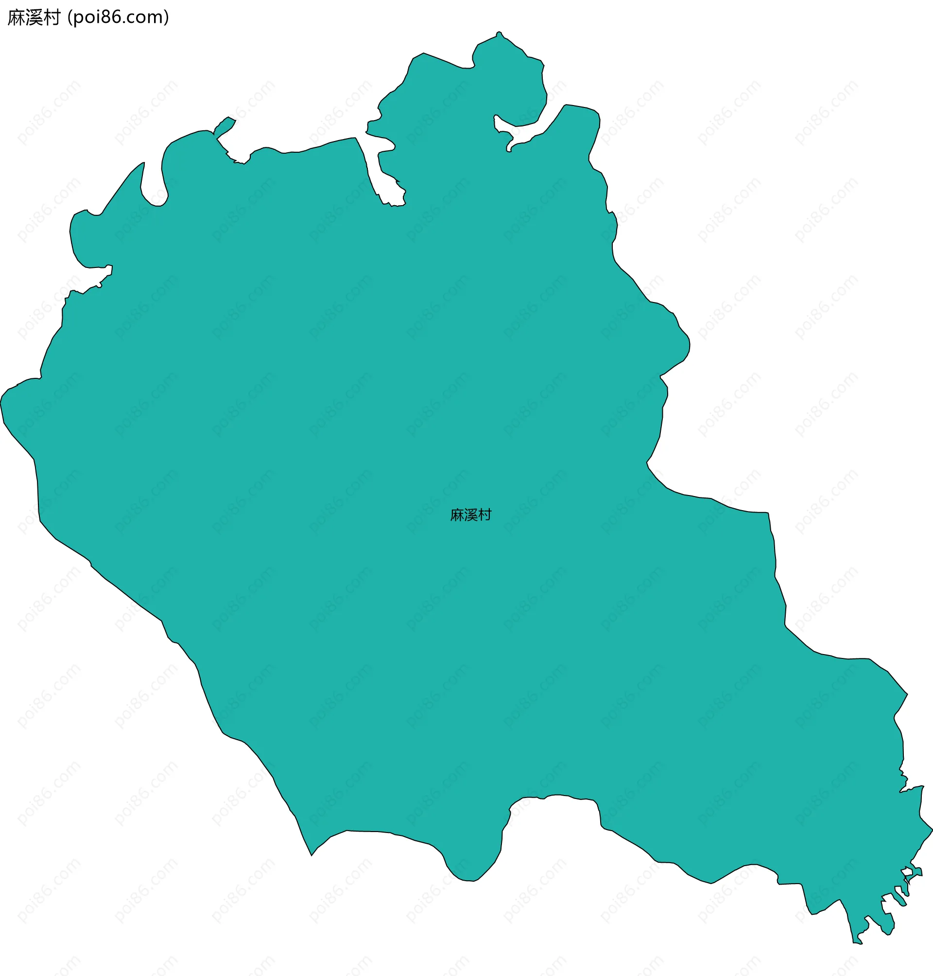 麻溪村边界地图