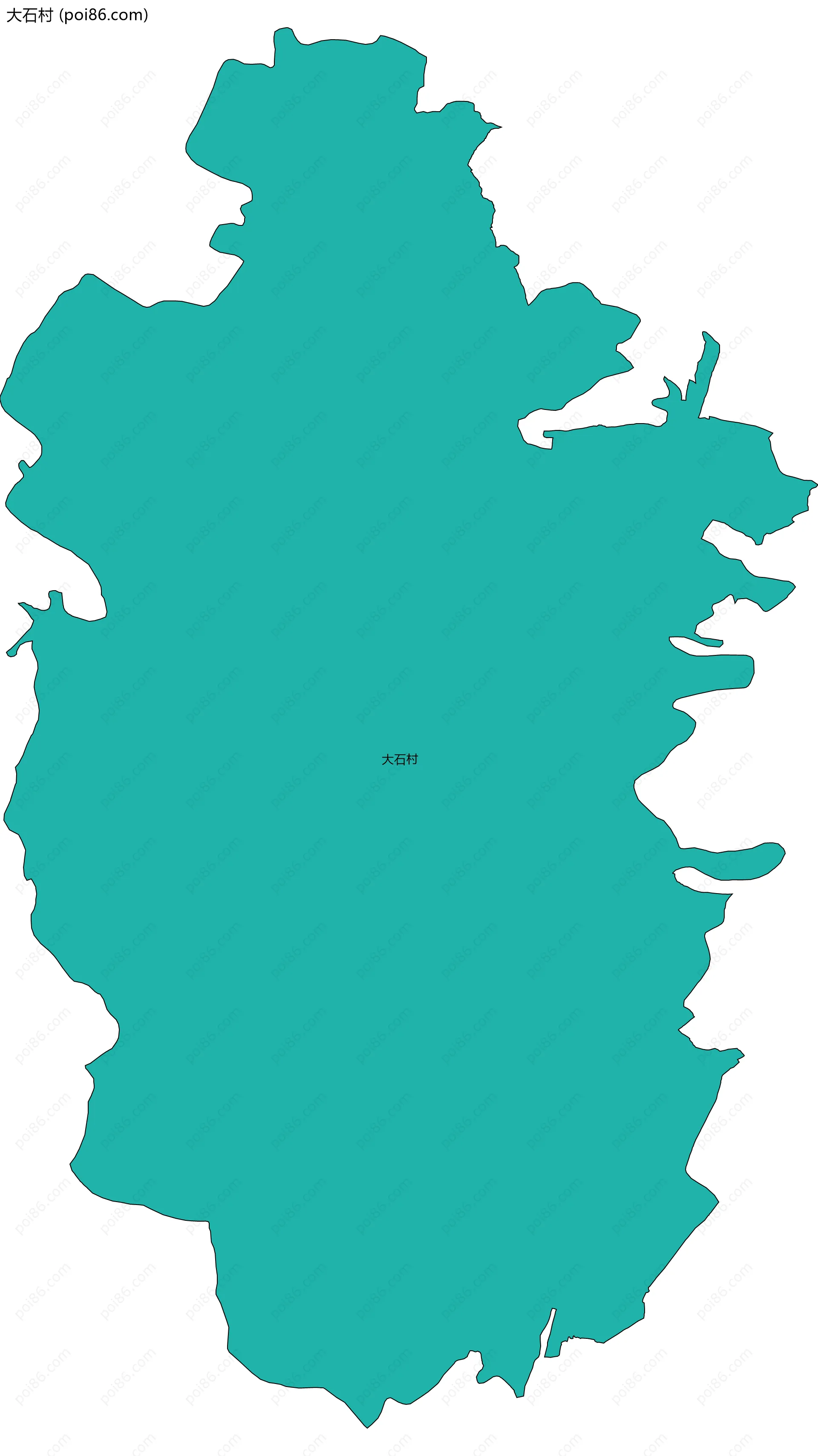 大石村边界地图