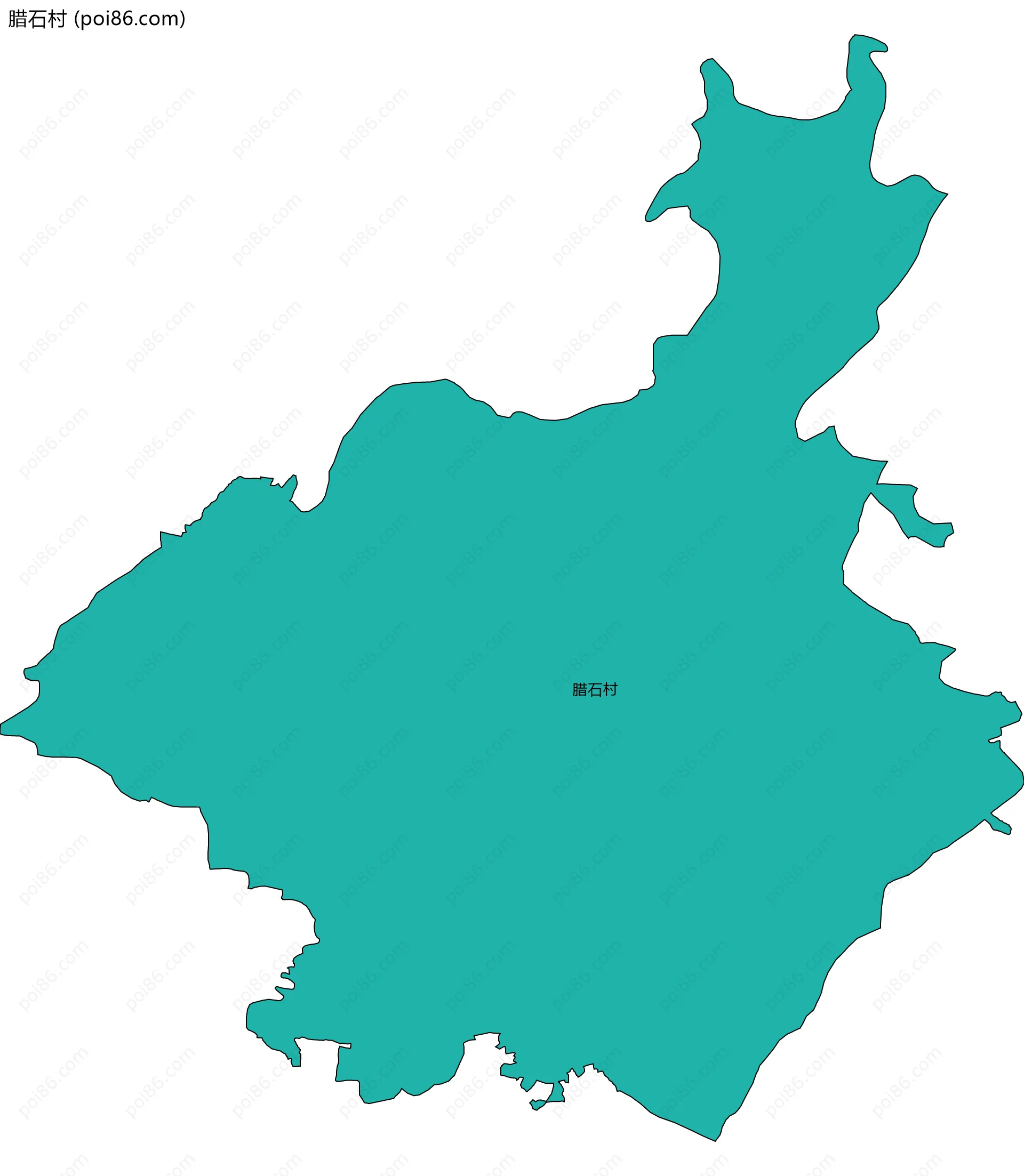 腊石村边界地图