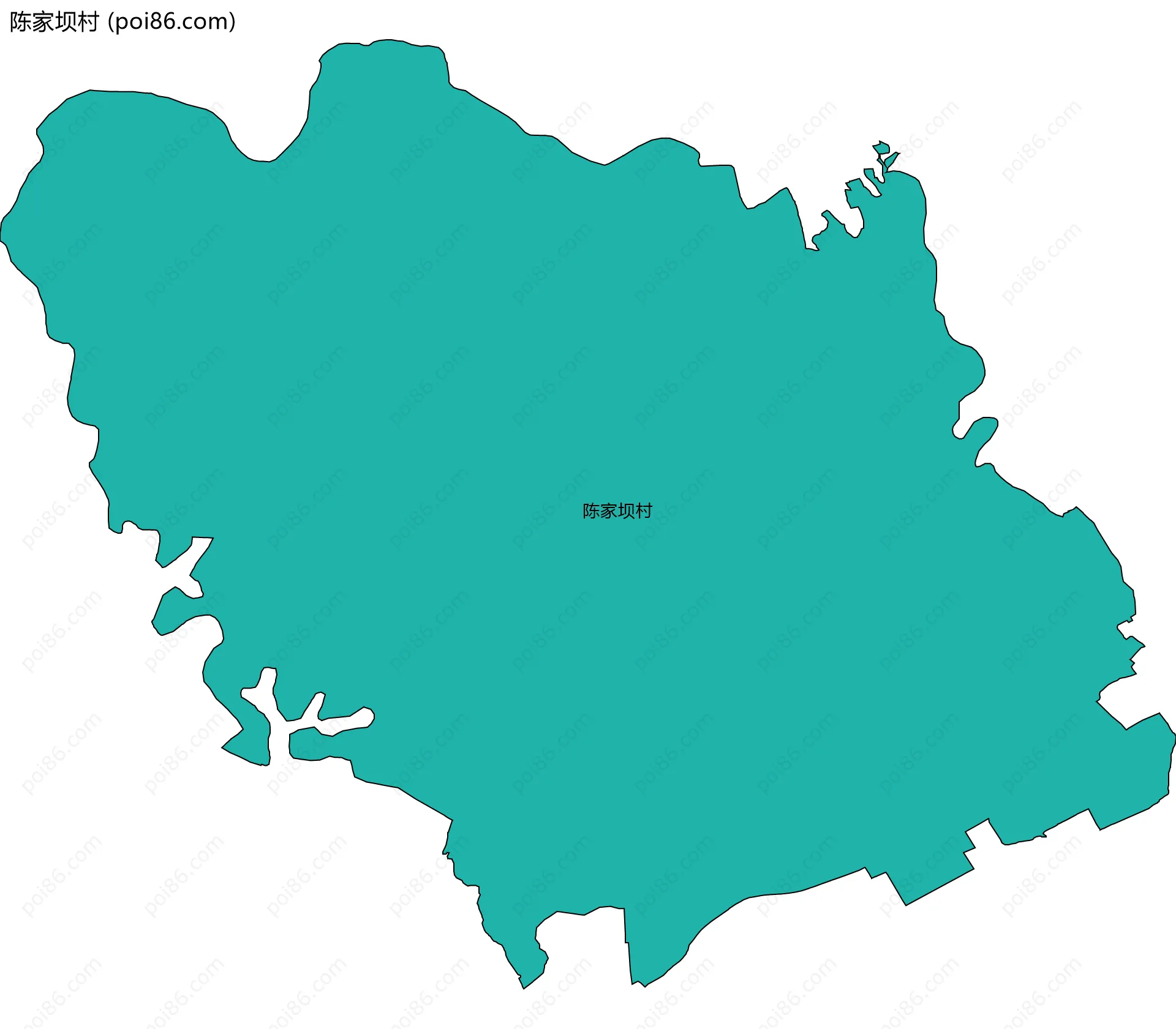 陈家坝村边界地图