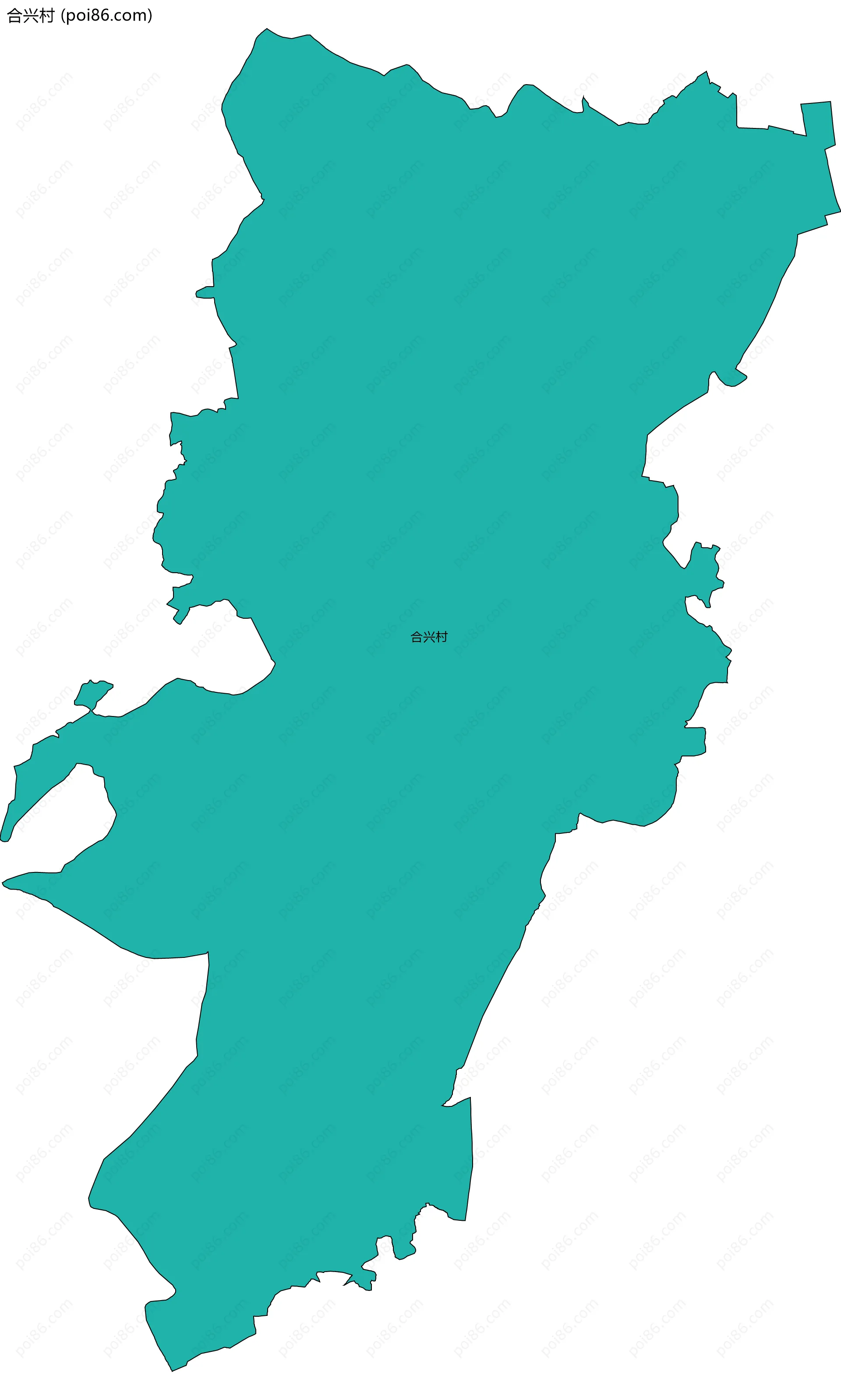 合兴村边界地图