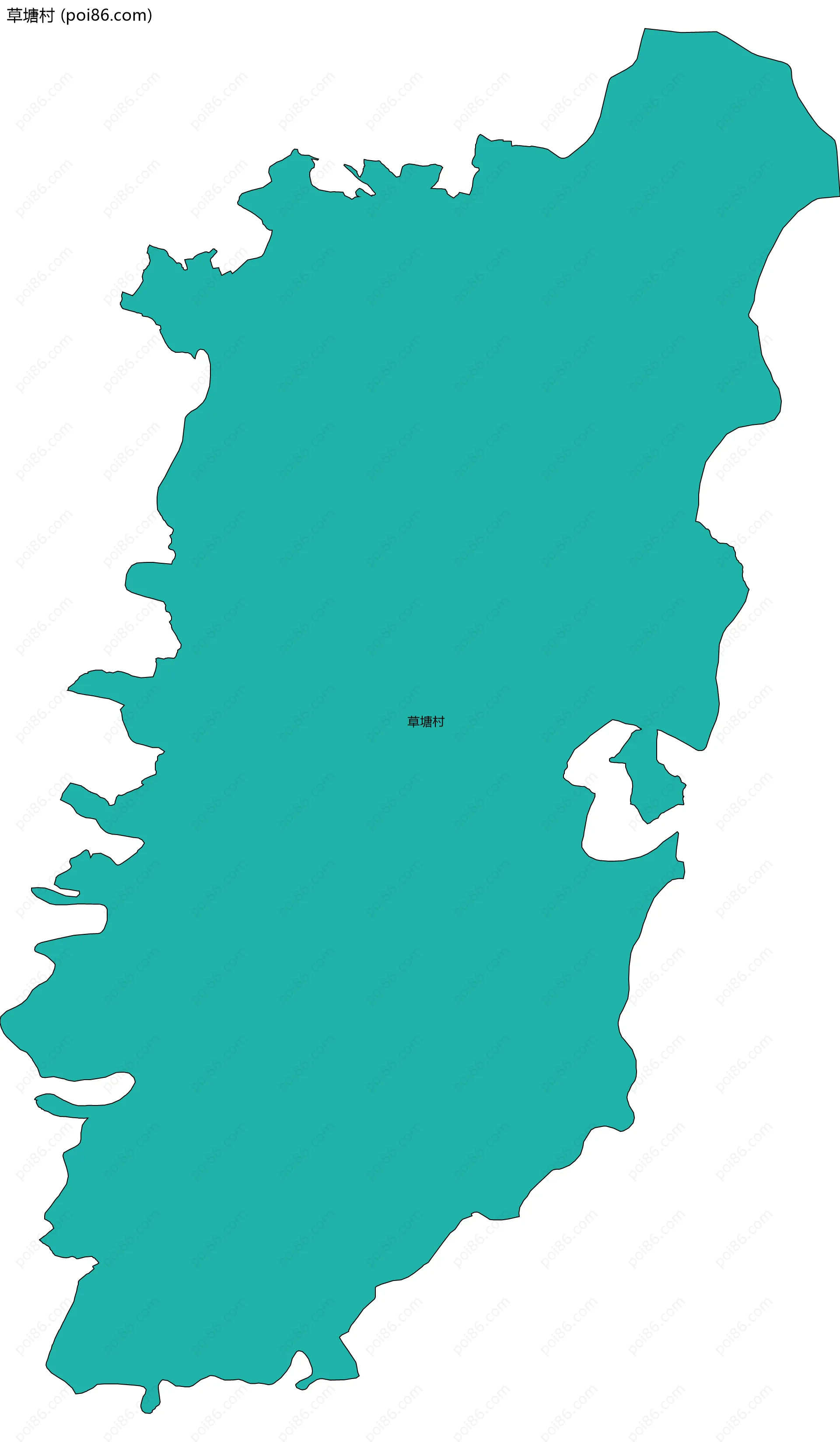 草塘村边界地图