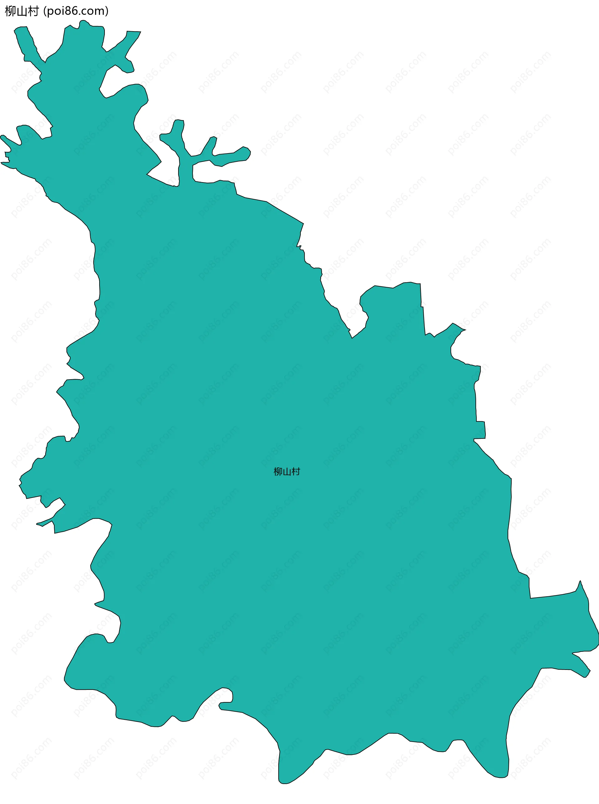 柳山村边界地图