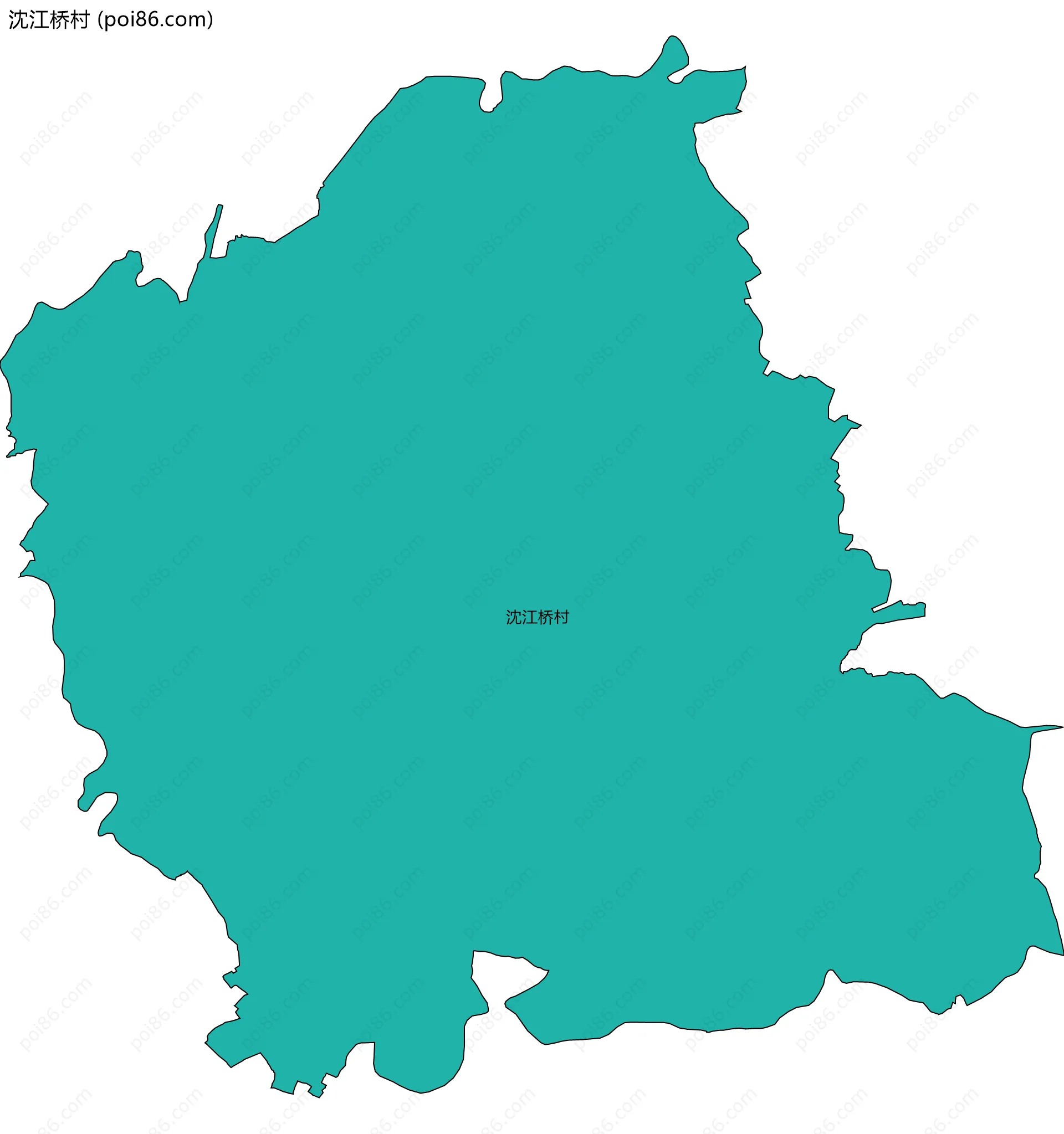 沈江桥村边界地图