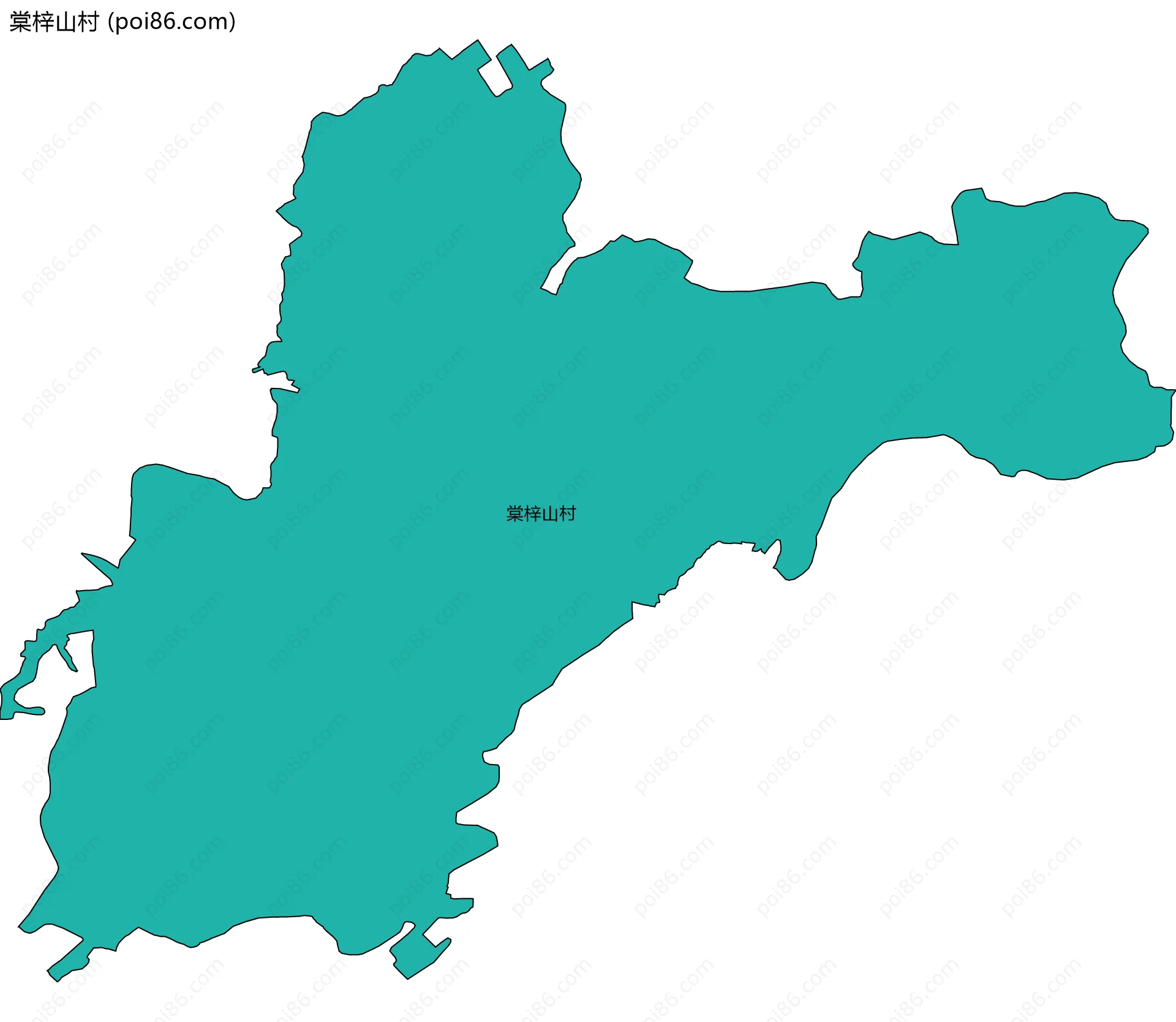 棠梓山村边界地图