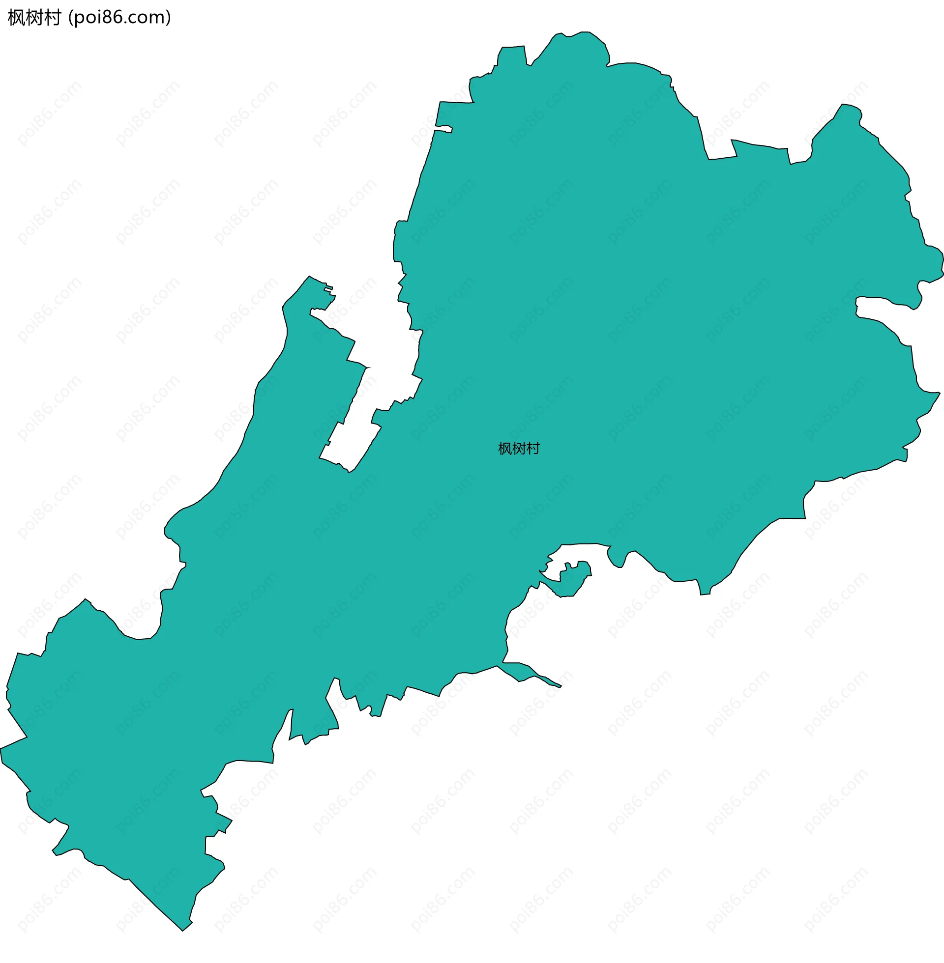 枫树村边界地图